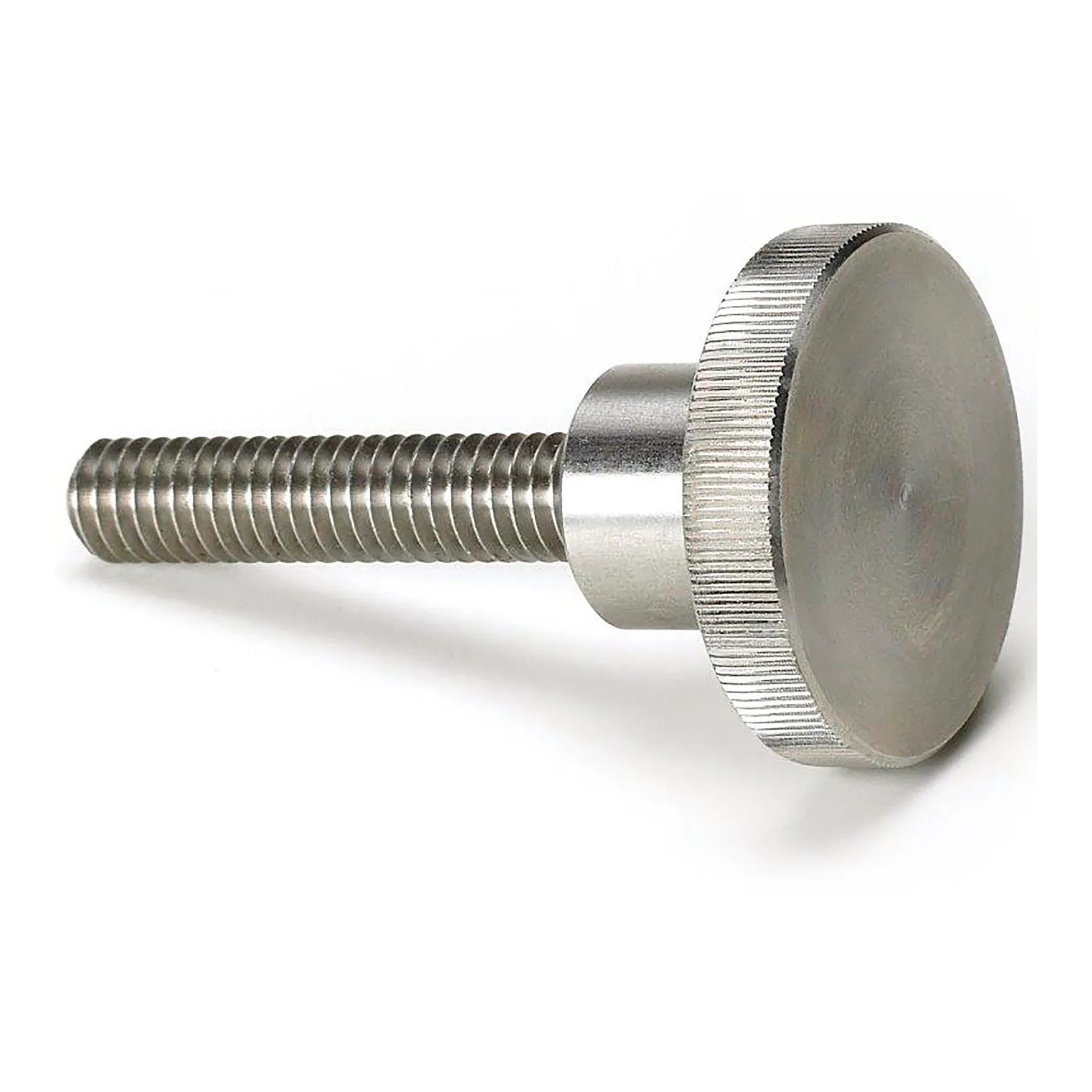 Stainless Steel Knurled Shoulder Thumb Screw, 5/16-18 Thread - 1.25 W x 1.25 H x 2 D