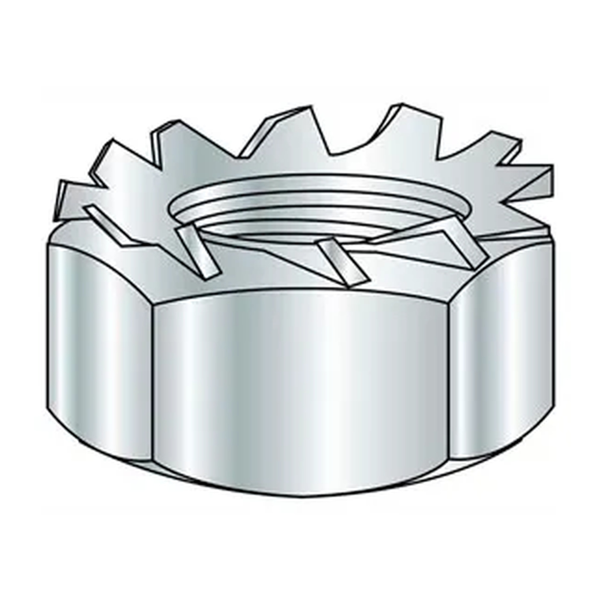 5-40 UNC Steel Zinc-Plated Hex Keps Lock Nut, 100-Pack