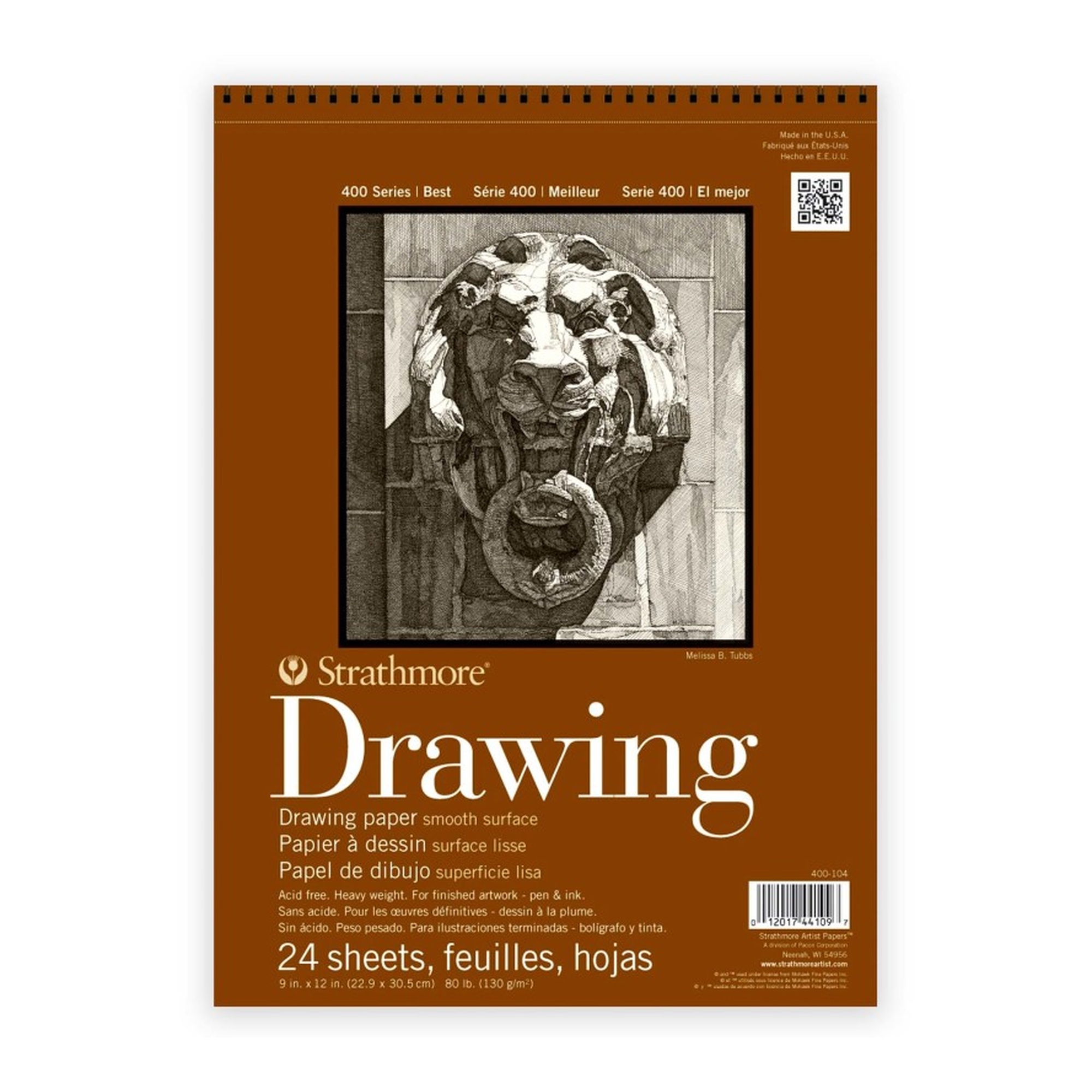 Smooth Drawing Paper Pad, 9 x 12 in., 24 Sheets