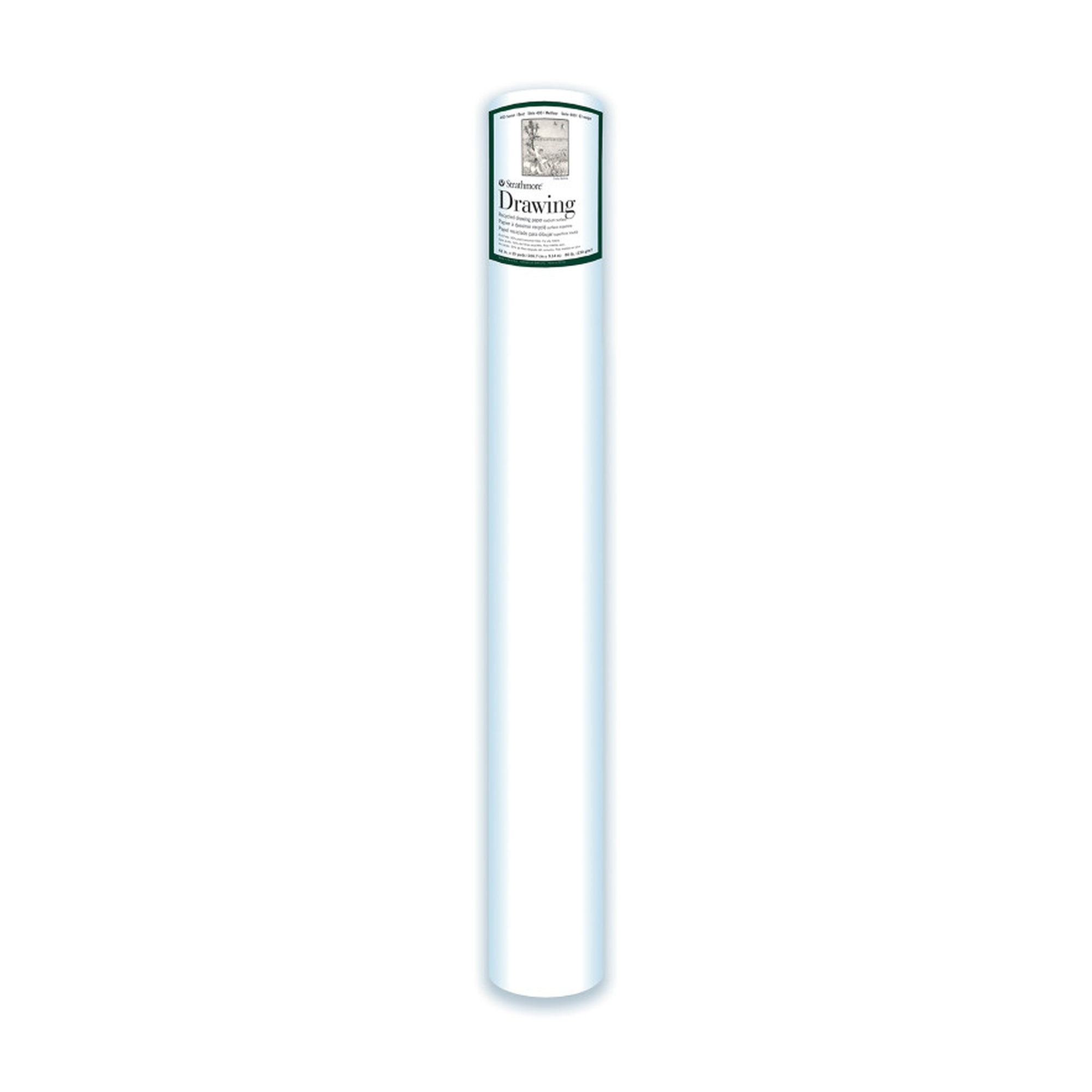 400 Series Recycled Drawing Paper Roll, Bright White, 42 in. x 10 yd.
