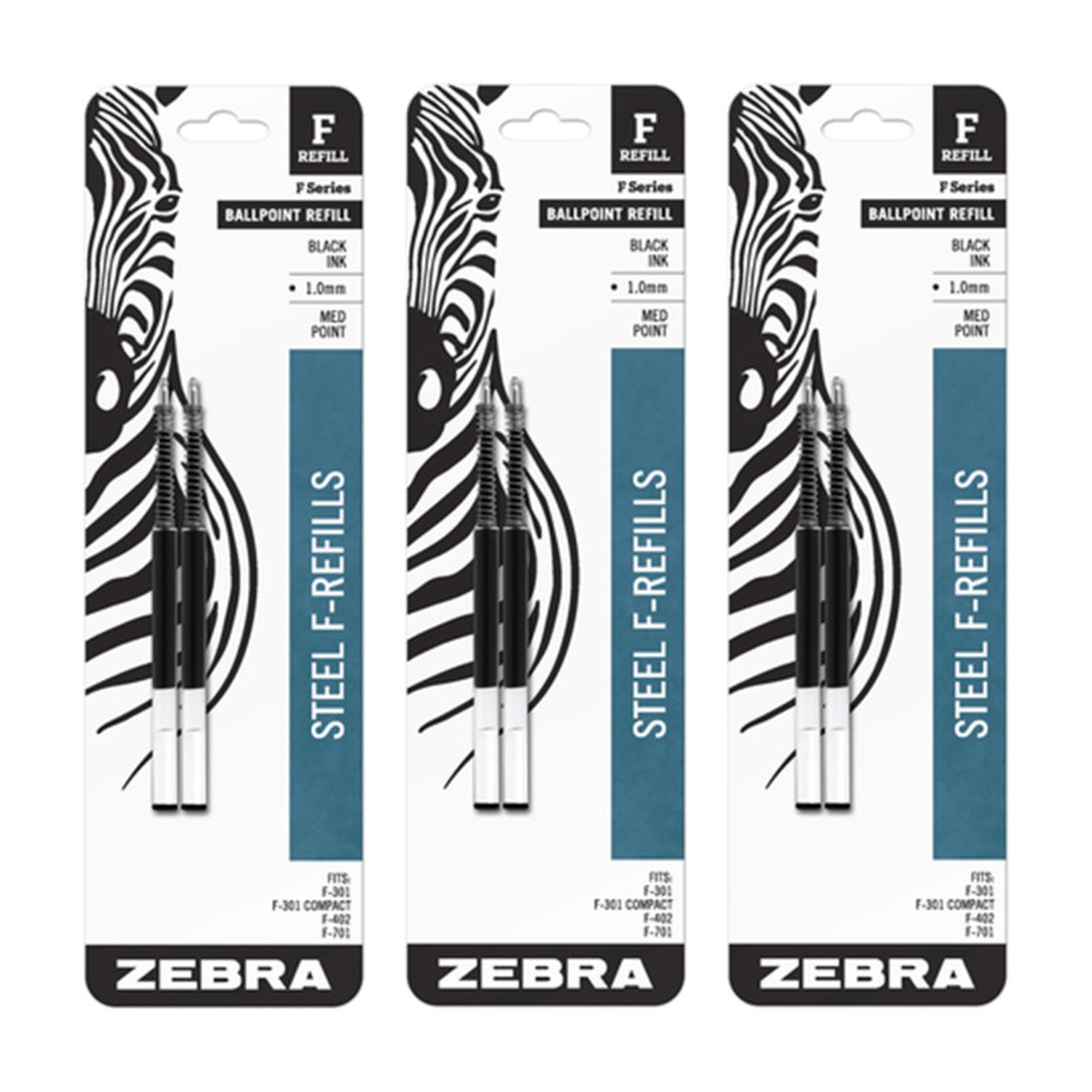 1.0 mm Black Pen Refills, 6-Pack