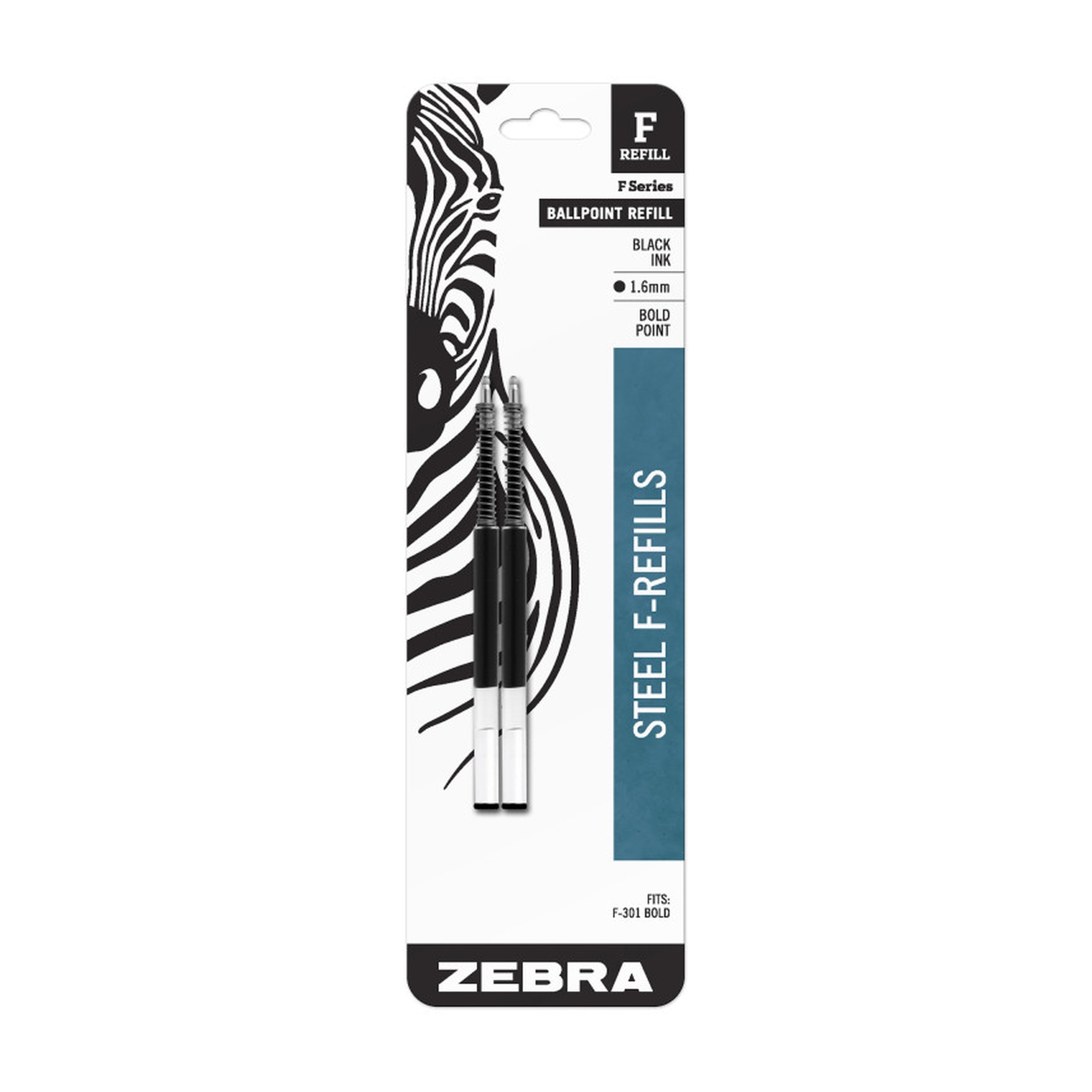 F-Series Black Pen Refills, 1.6 mm, 2-Pack