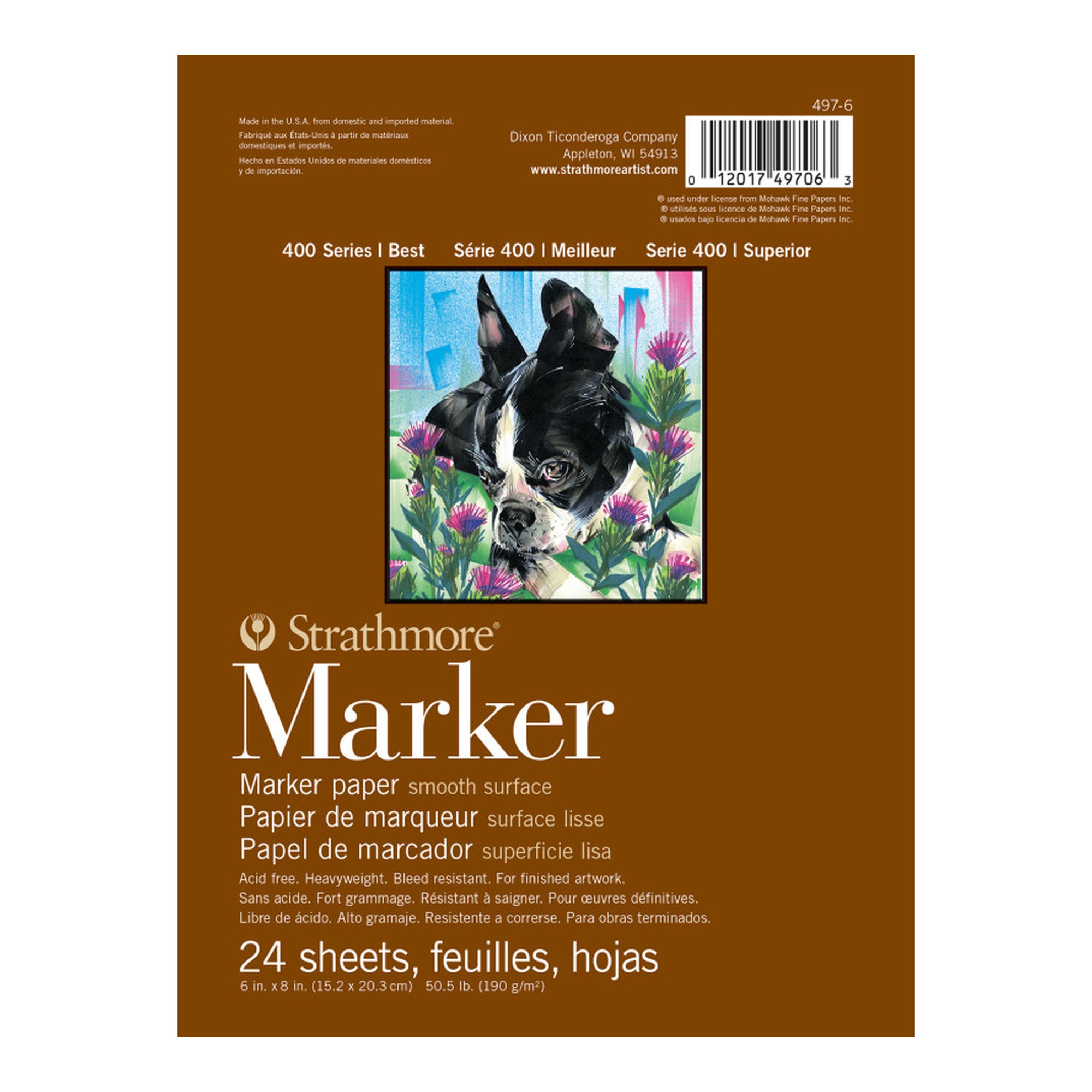 400 Series Marker Paper Pad, 6 x 8 in., 24 Sheets