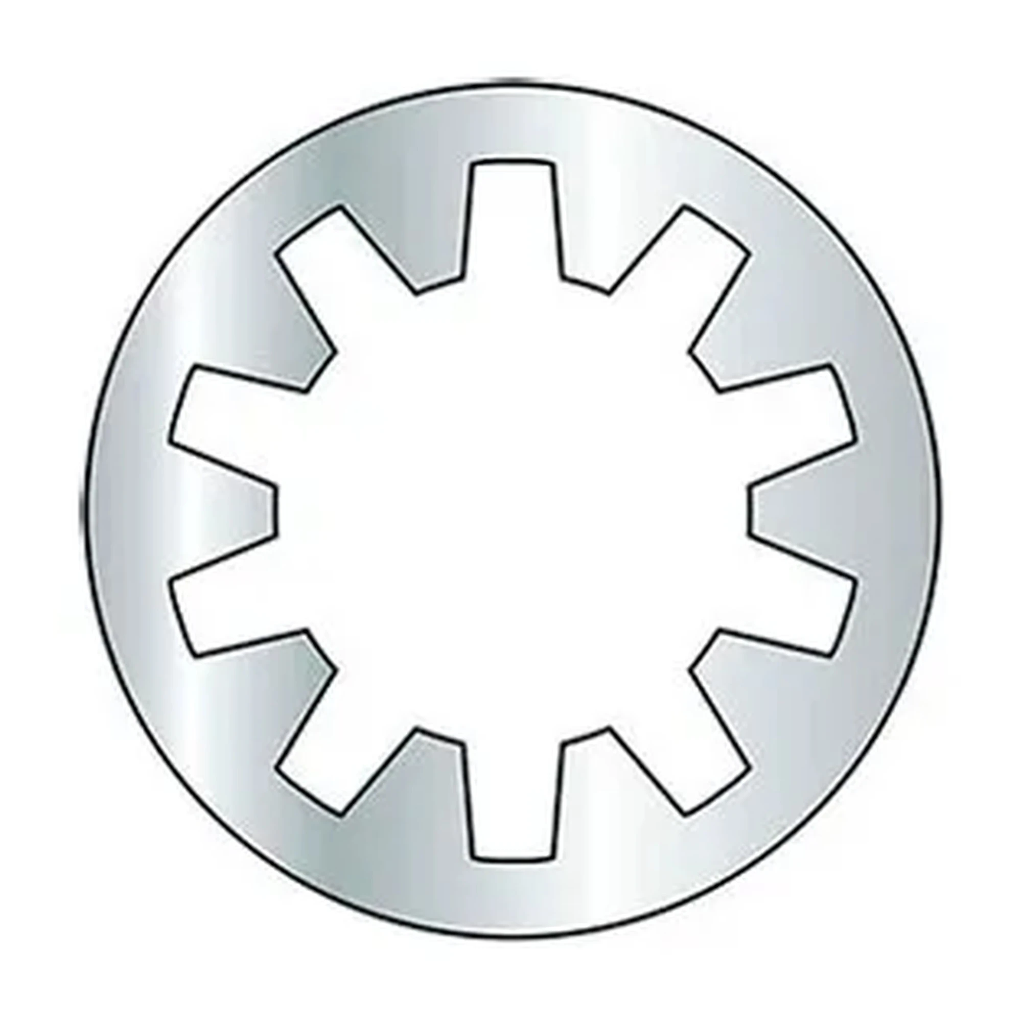 1-1/8 in. Grade 2 Internal Tooth Lock Washers, Steel, Zinc, 25-Pack