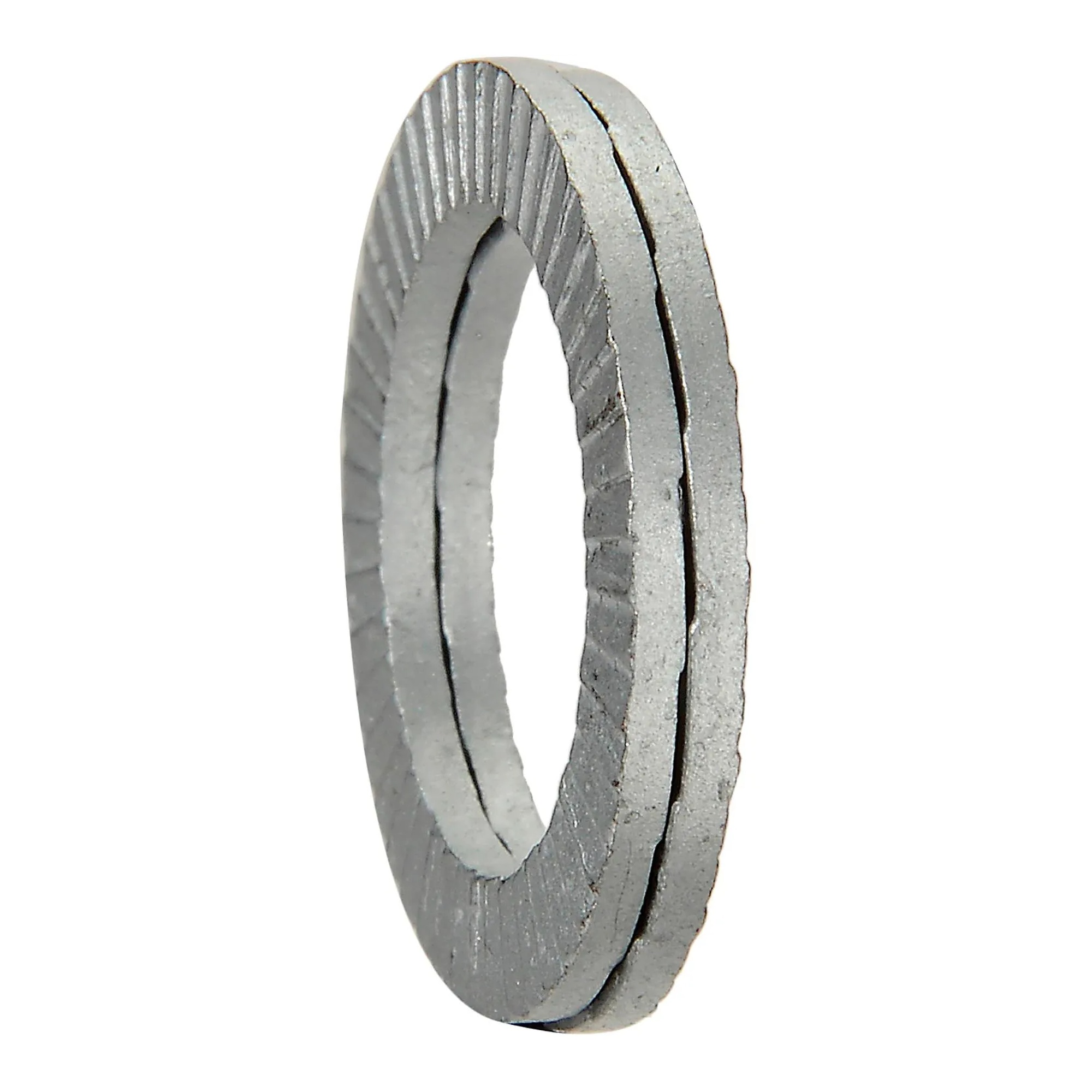 Gray zinc flake coated M12 wedge locking washer