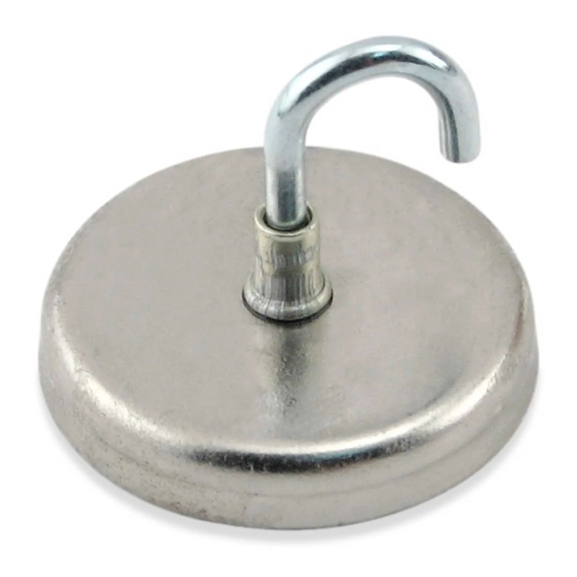 Neodymium Magnetic Hook, 40 lb Pull, Silver