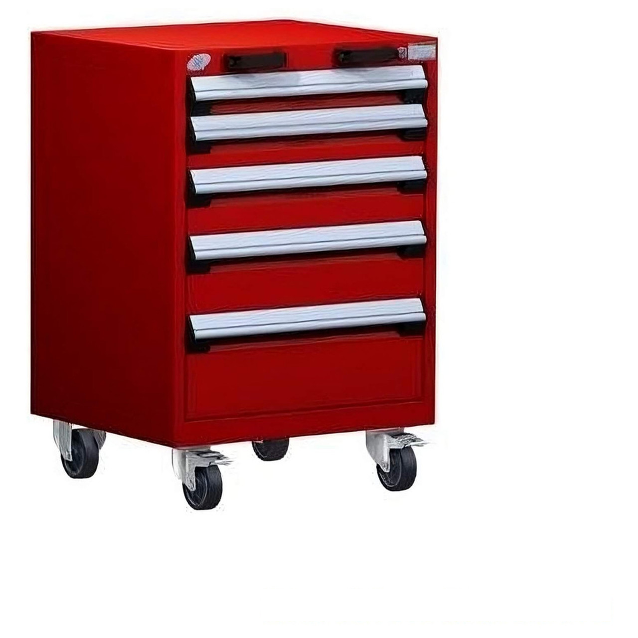 5-Drawer Heavy-Duty Mobile Cabinet, 24"W x 21"D x 35.13"H - Without Dividers