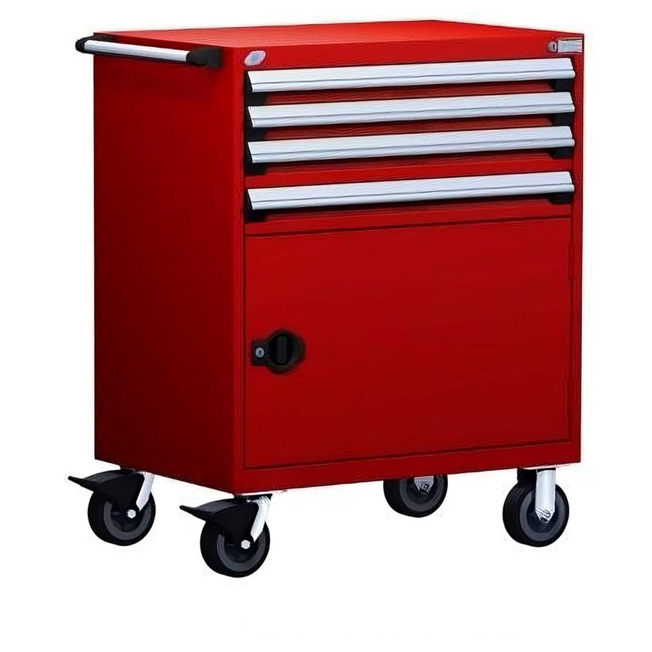 4-Drawer Heavy-Duty Mobile Cabinet, 36"W x 24"D x 45.5"H - Without Dividers