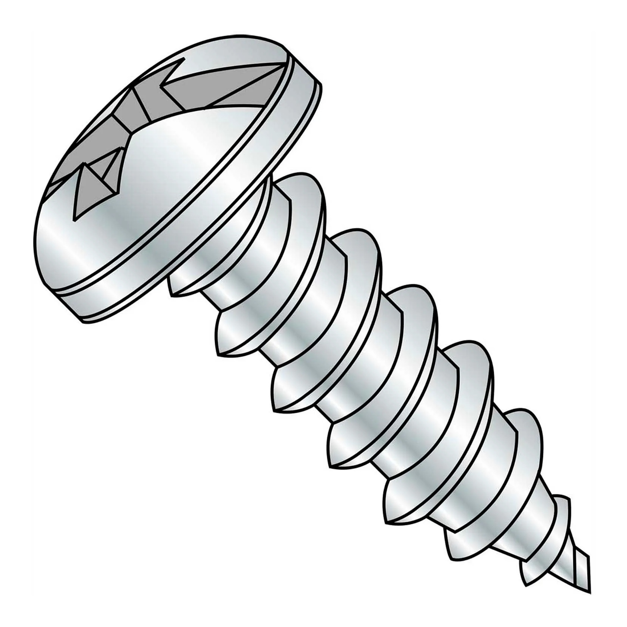 #8-15 x 1-1/4 in. Combination Drive Pan Head Type A Self-Tapping Screws, 4,000-Pack