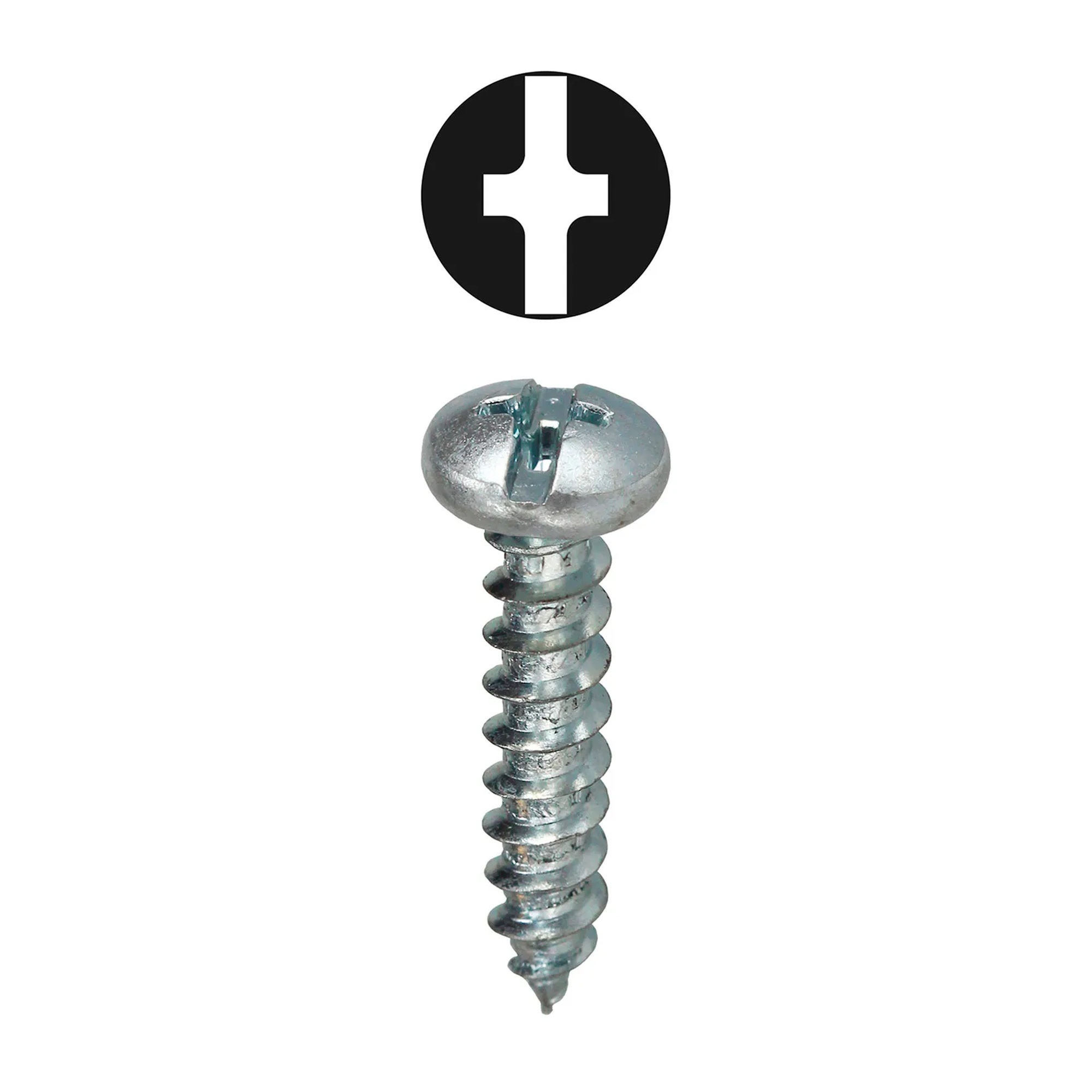 #10 x 1 in. Zinc-Plated Carbon Steel Combo Pan Head Sheet Metal Screws, 500-Pack
