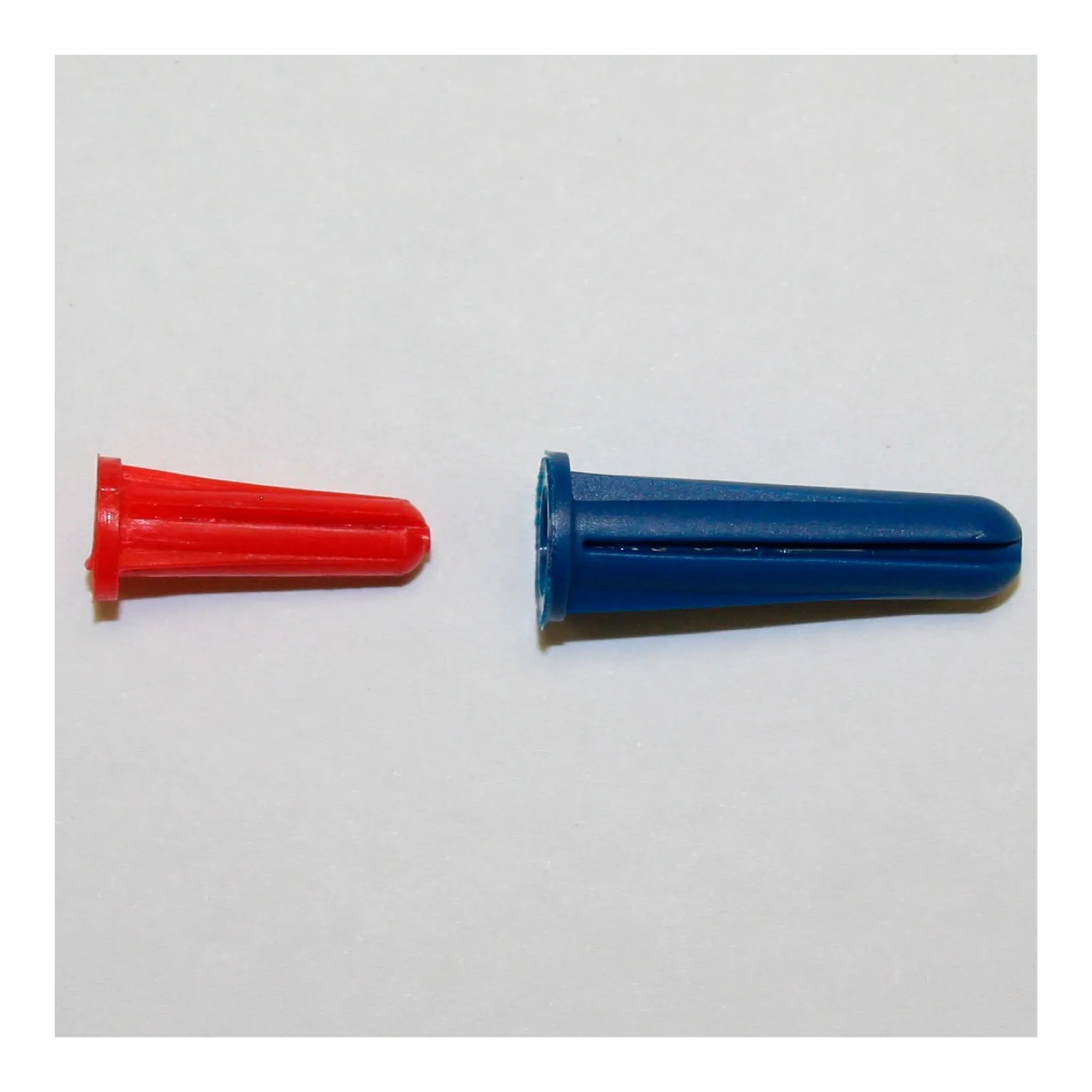 Conical Lip Plastic Anchors, 4-6-8 x 3/4 in., Red, Pack of 100