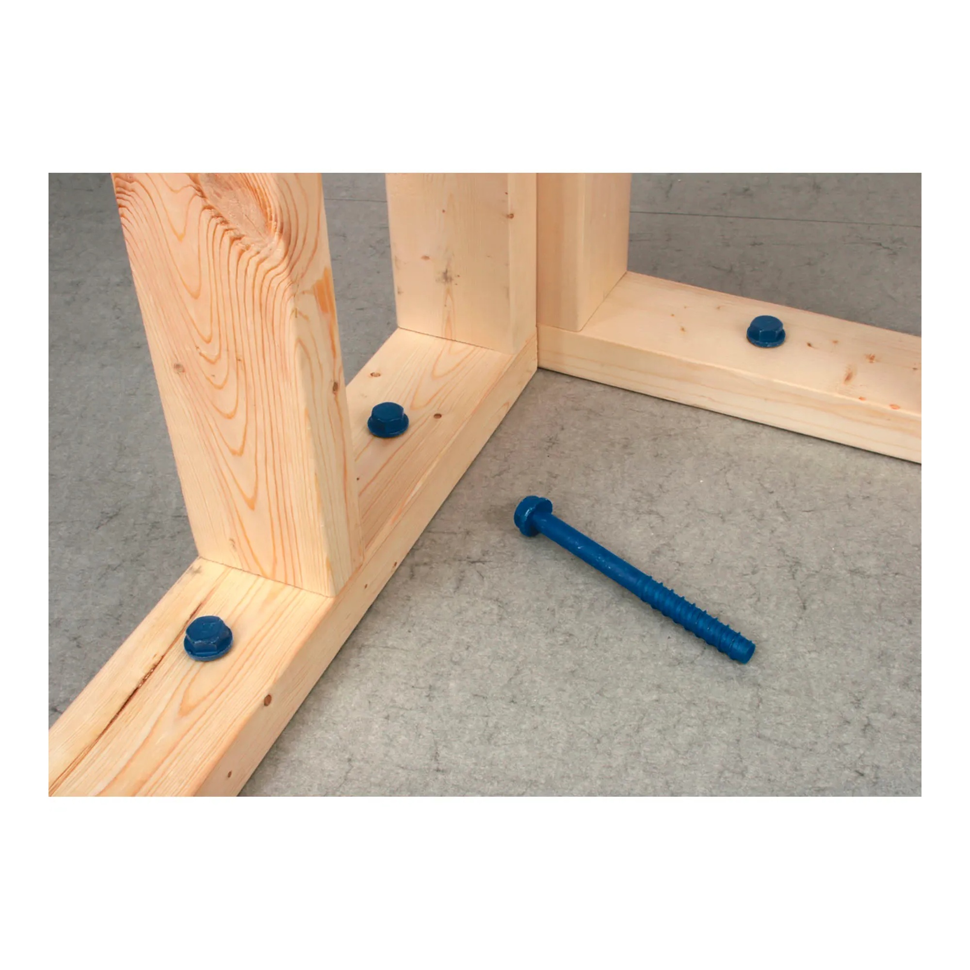 Blue 3/16 in. x 1-3/4 in. flat-head Phillips masonry screws
