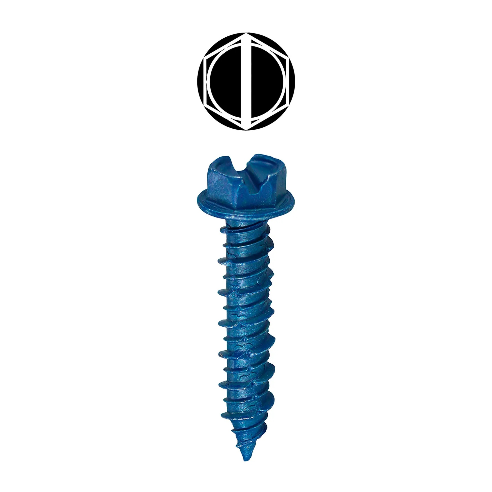 Concrete Screw Anchors, Slotted Hex Washer Head, 3/16 in. x 2-3/4 in., 100-Pack