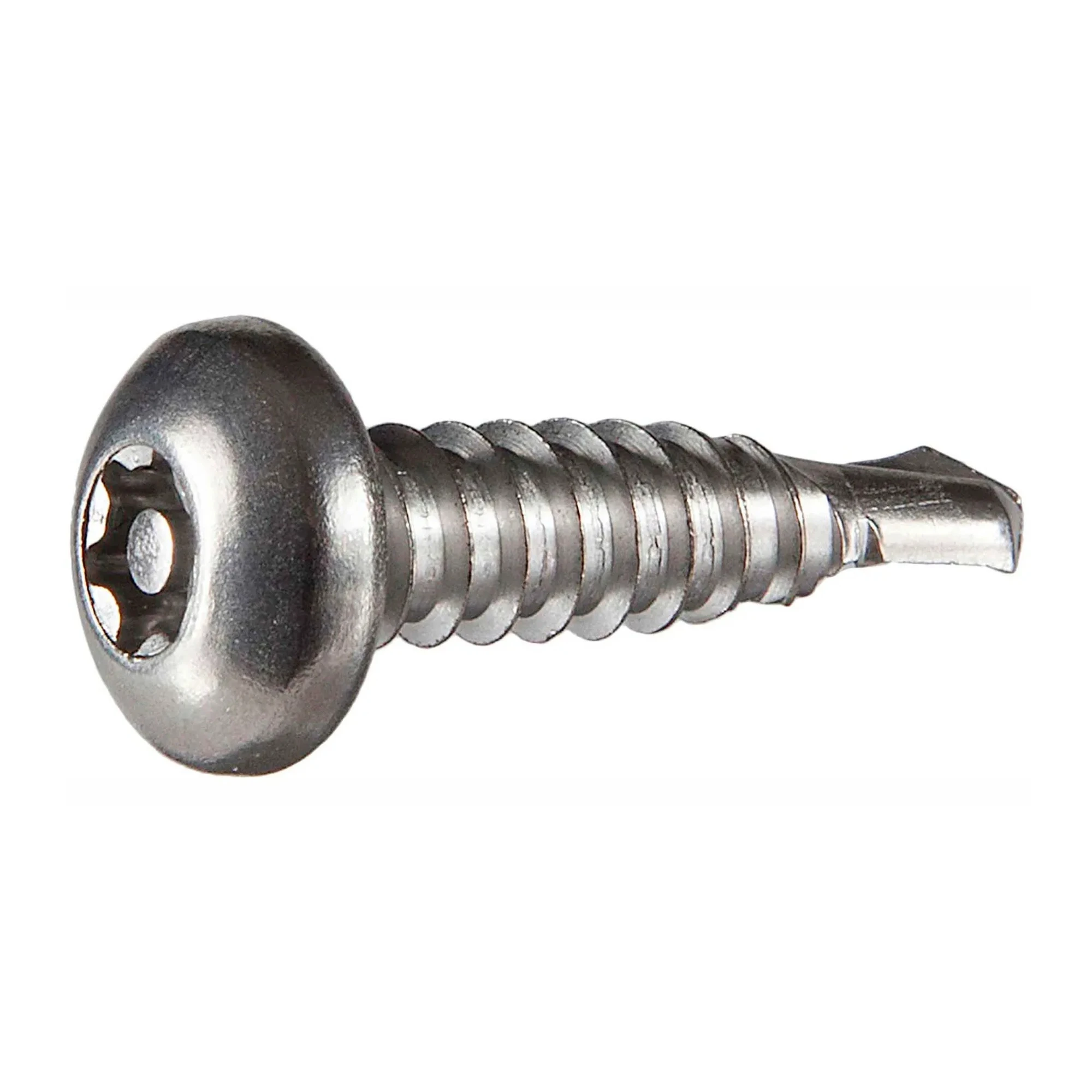 #10AB x 1/2 in. Security Self-Drilling Screws, Pan Torx Pin Head, 410 Stainless Steel, 100-Pack