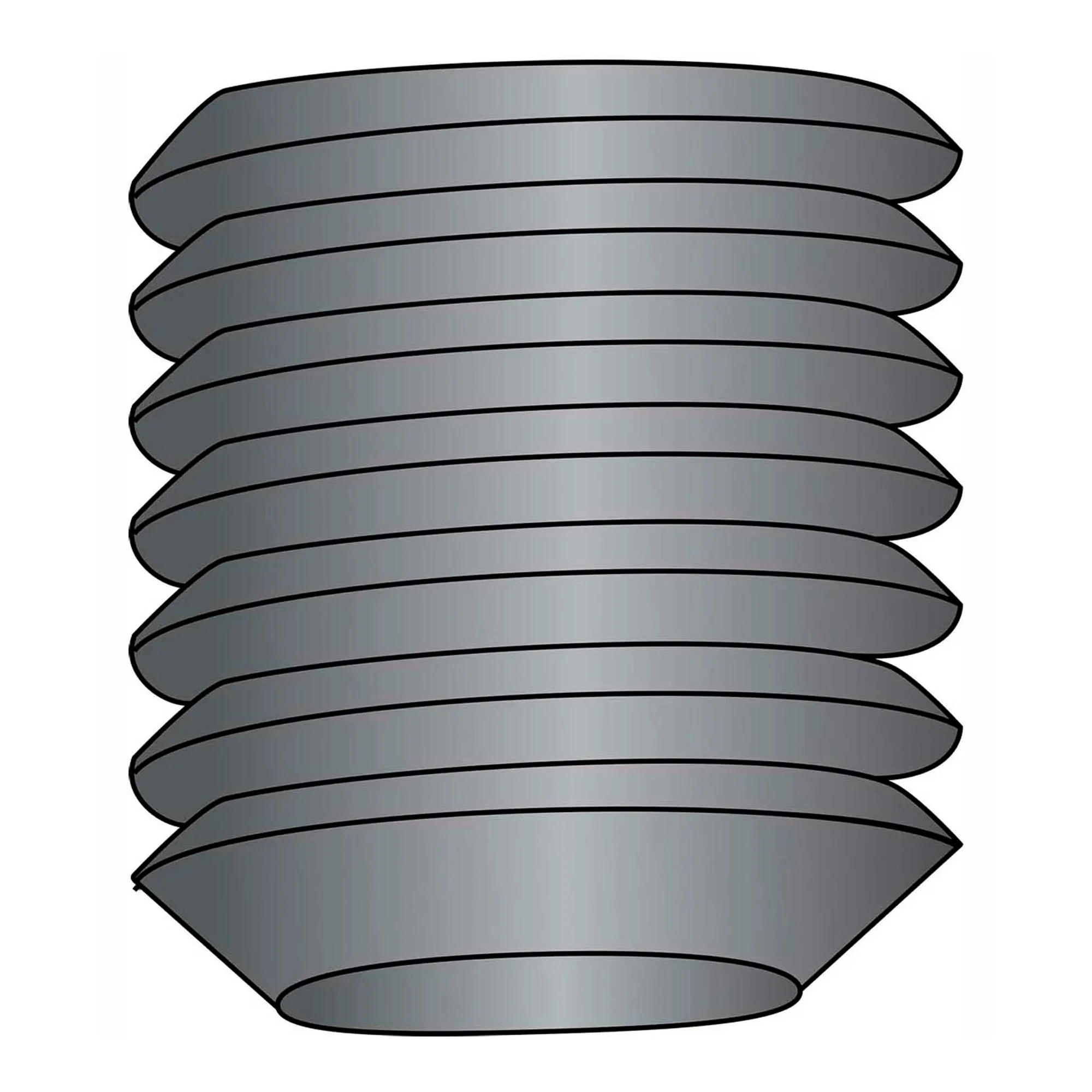 1/4-20 x 1/2 in. Coarse-Thread Flat-Point Socket Set Screws, Pack of 100