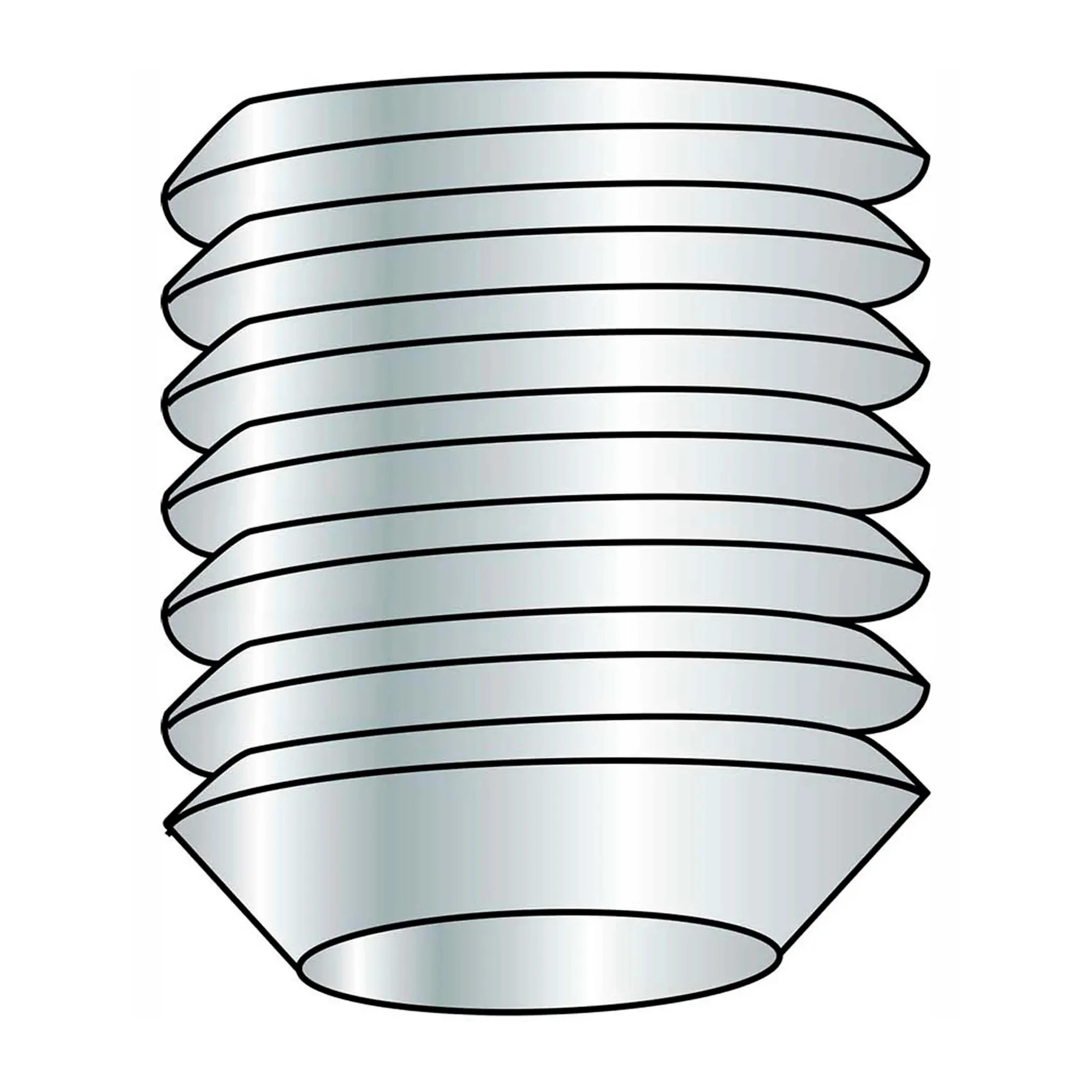 1/4-28 x 1/4 in. Cup Point Socket Set Screws, 18-8 Stainless Steel, 100-Pack