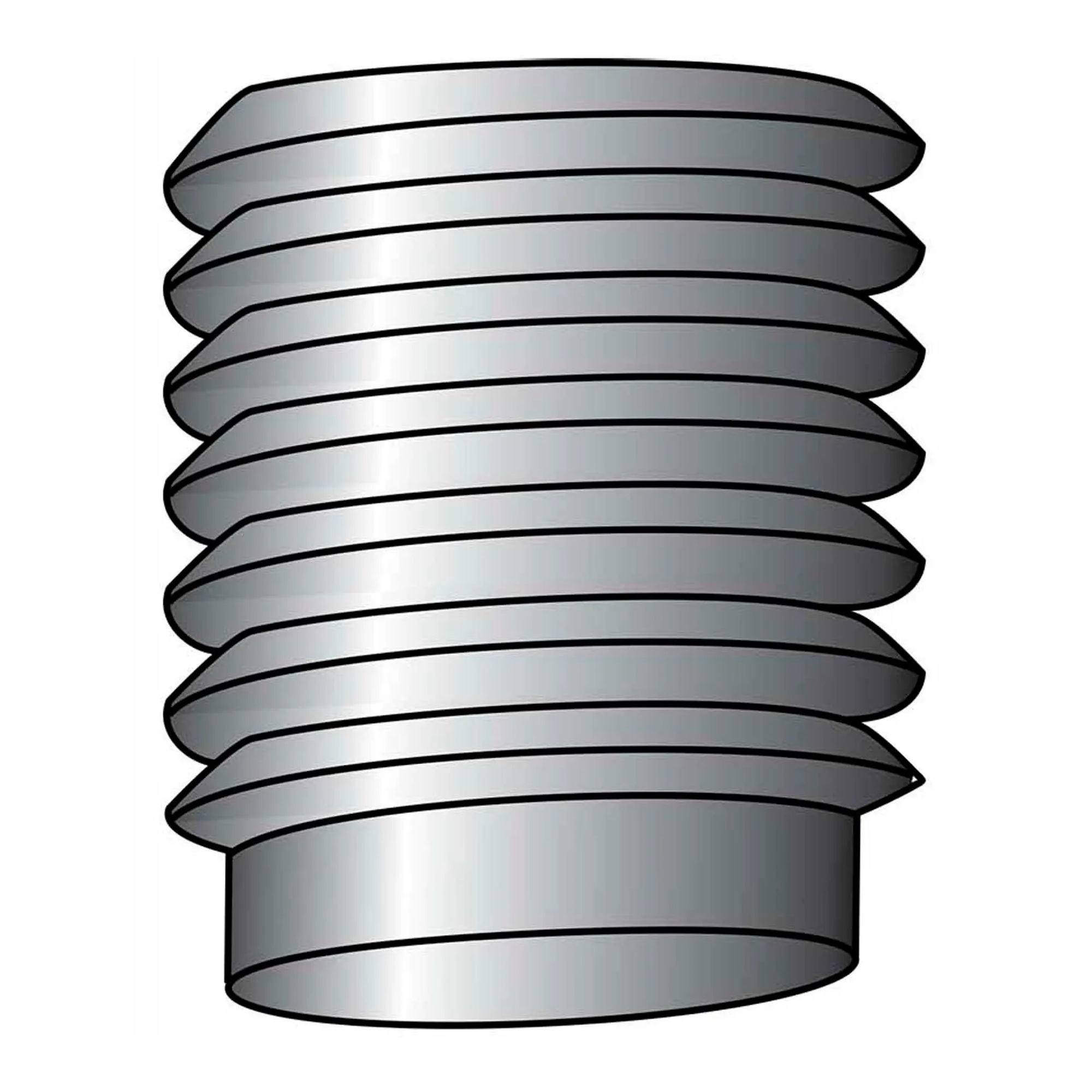 1/4-28 x 3/8 Fine-Thread Half Dog Point Socket Set Screw, 100-Pack