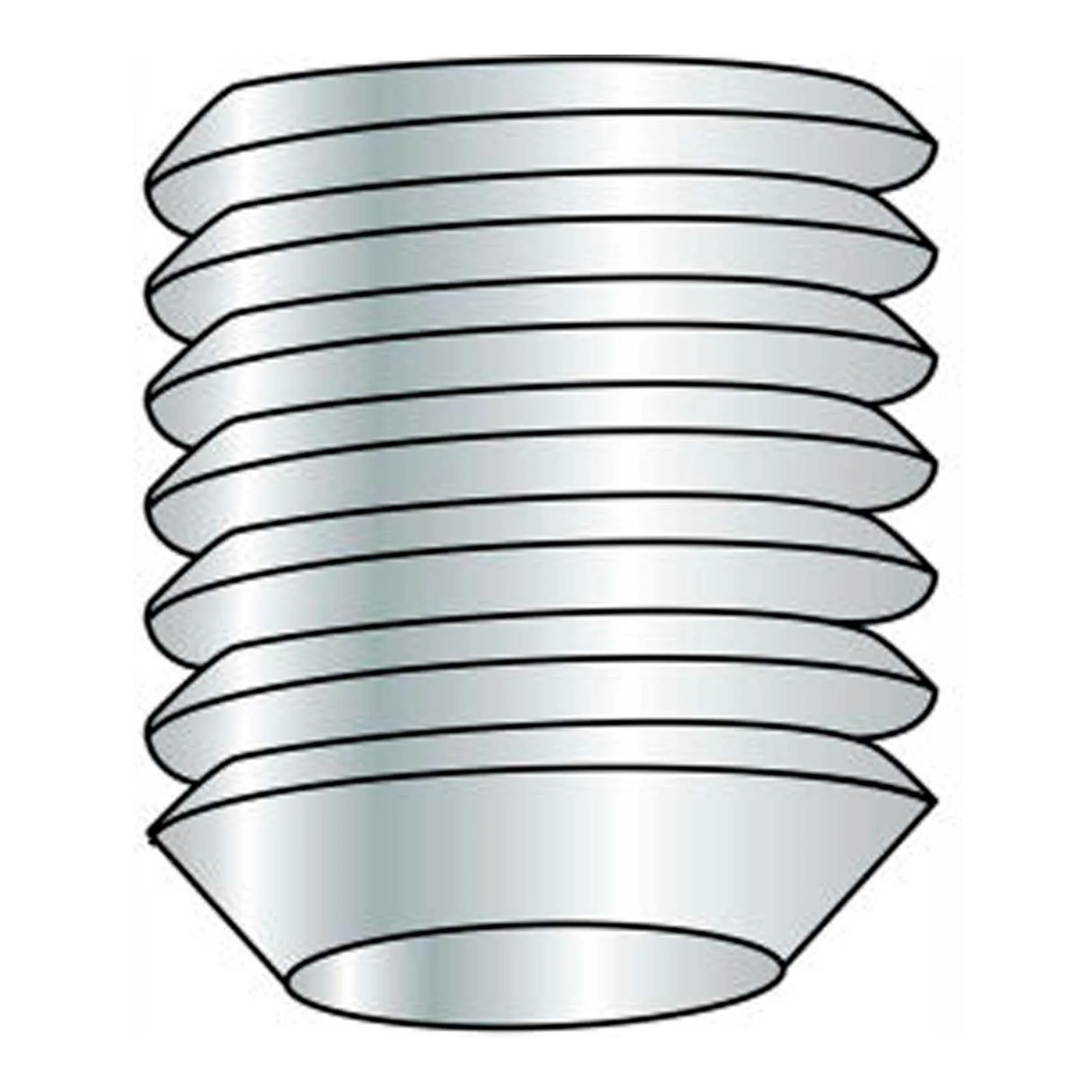 M5 x 0.8 x 16 mm 304 Stainless Steel Cup Point Socket Set Screws, 100-Pack