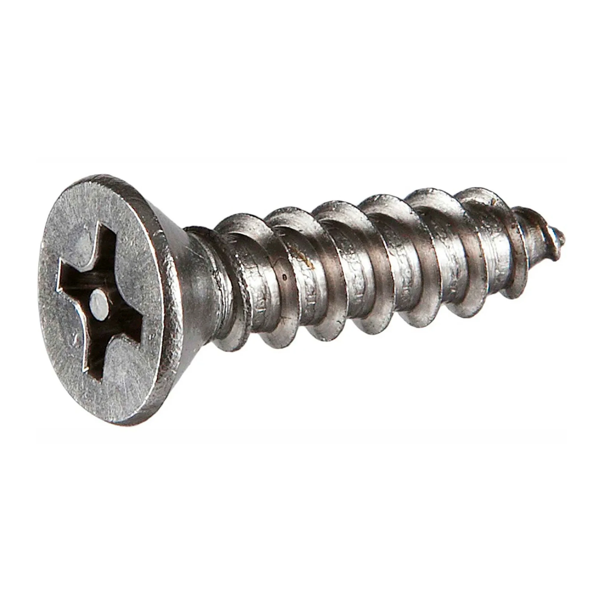 #8 x 2 in. Tamper-Resistant Flat Phillips Sheet Metal Screws, 18-8 Stainless Steel, 100-Pack