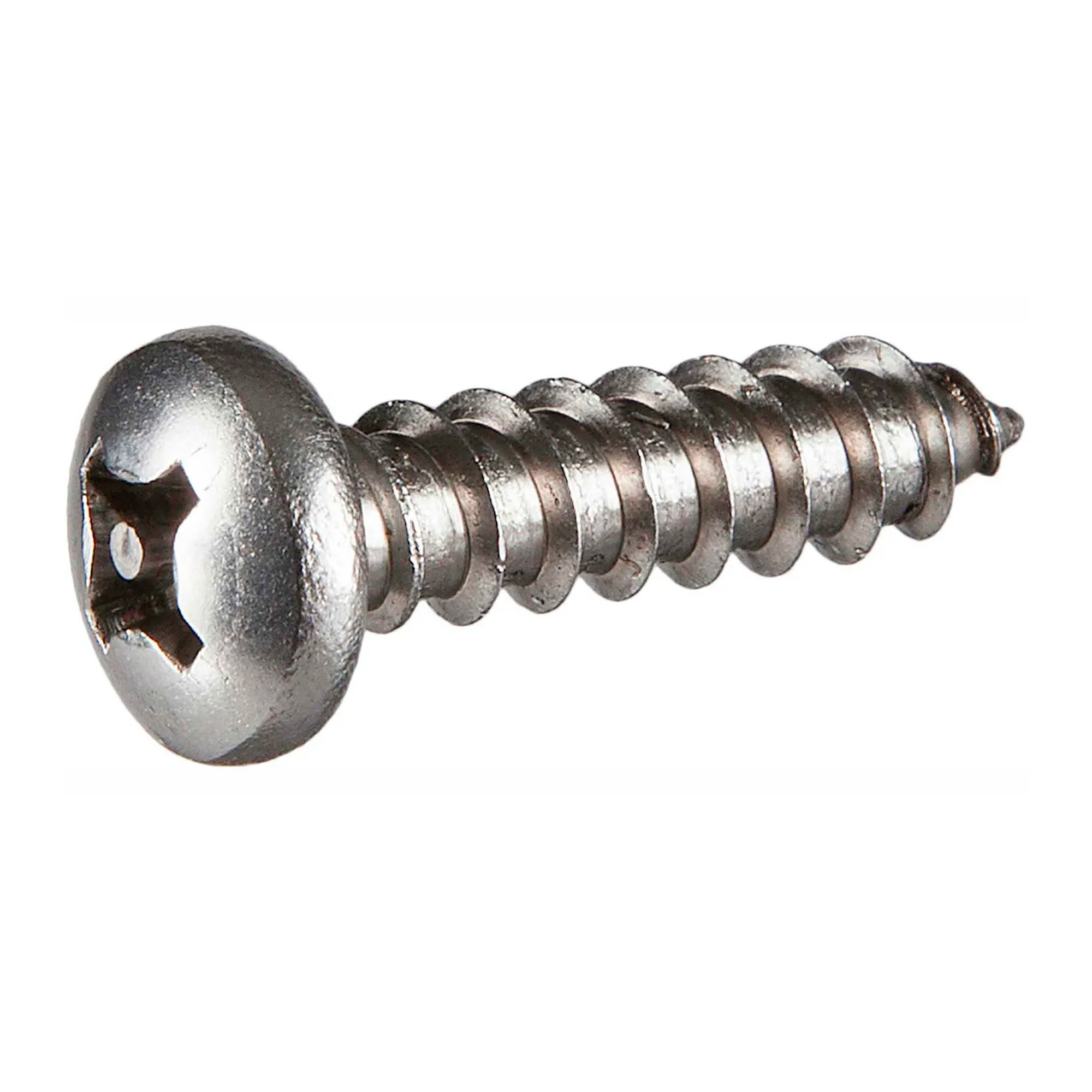 #10 x 1-1/4 in. Security Sheet Metal Screws, Pan Pin Phillips Head, 18-8 Stainless Steel, 100-Pack