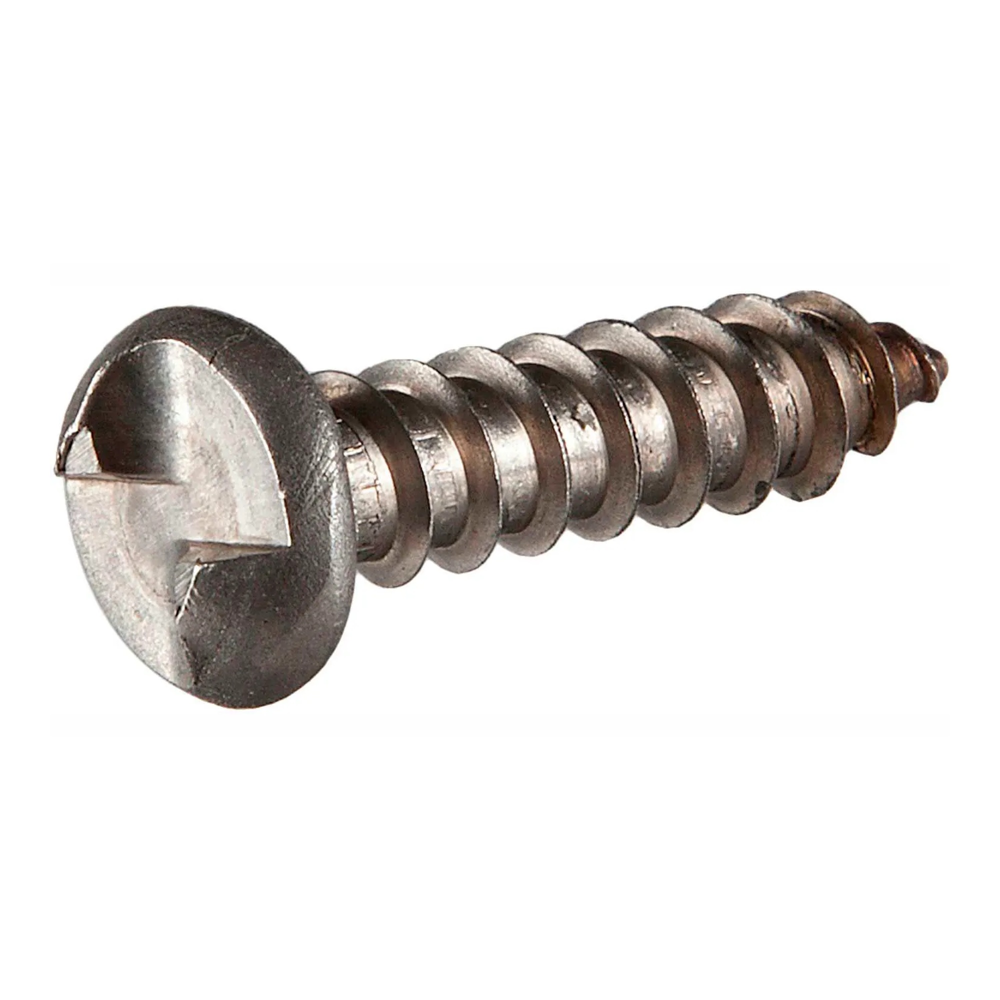 #10A x 1/2 in. One-Way Round Head Security Sheet Metal Screws, 18-8 Stainless Steel, 100-Pack