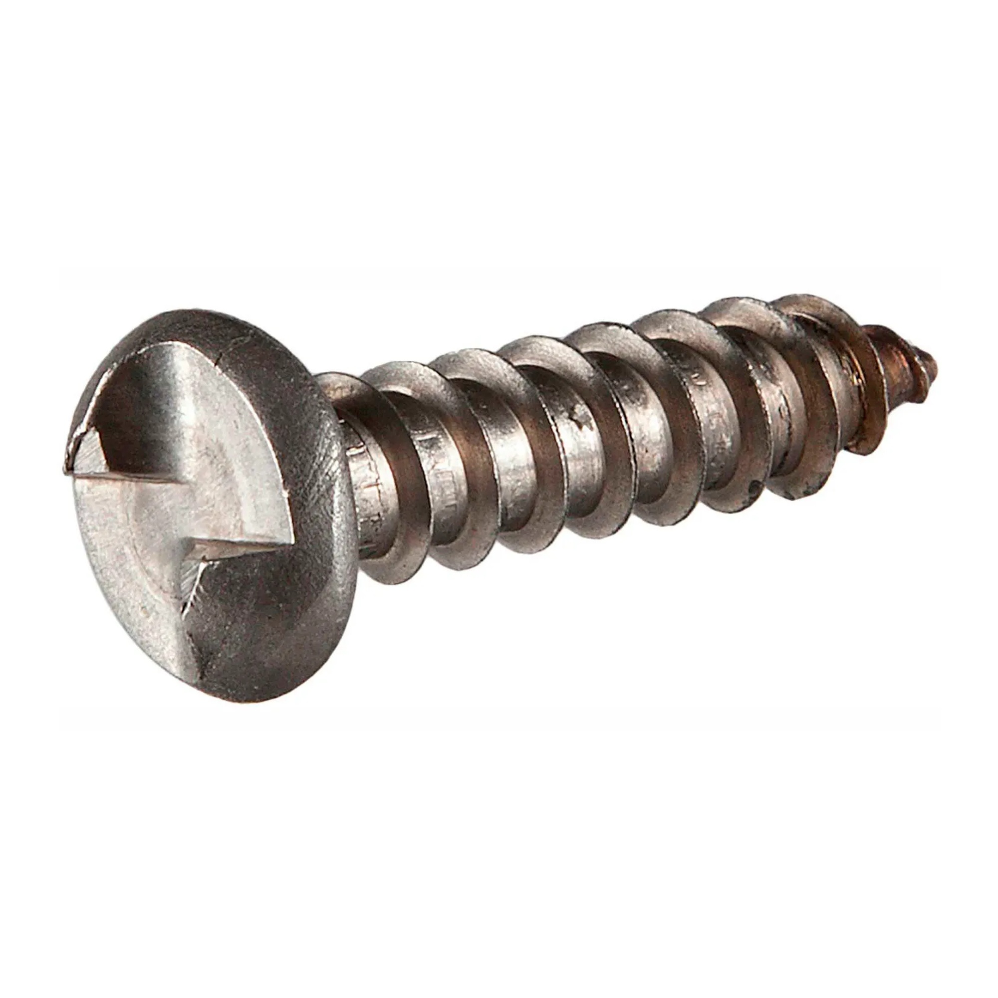#8A x 1-1/4 in. One-Way Security Sheet Metal Screws, Round Head, 18-8 Stainless Steel, 100-Pack