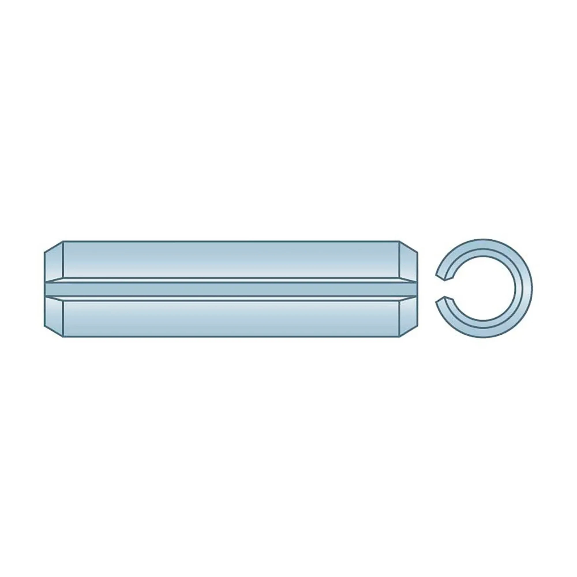 5/16 in. x 3 in. High Carbon Steel Spring Pin, Clear Zinc Finish, 25-Pack