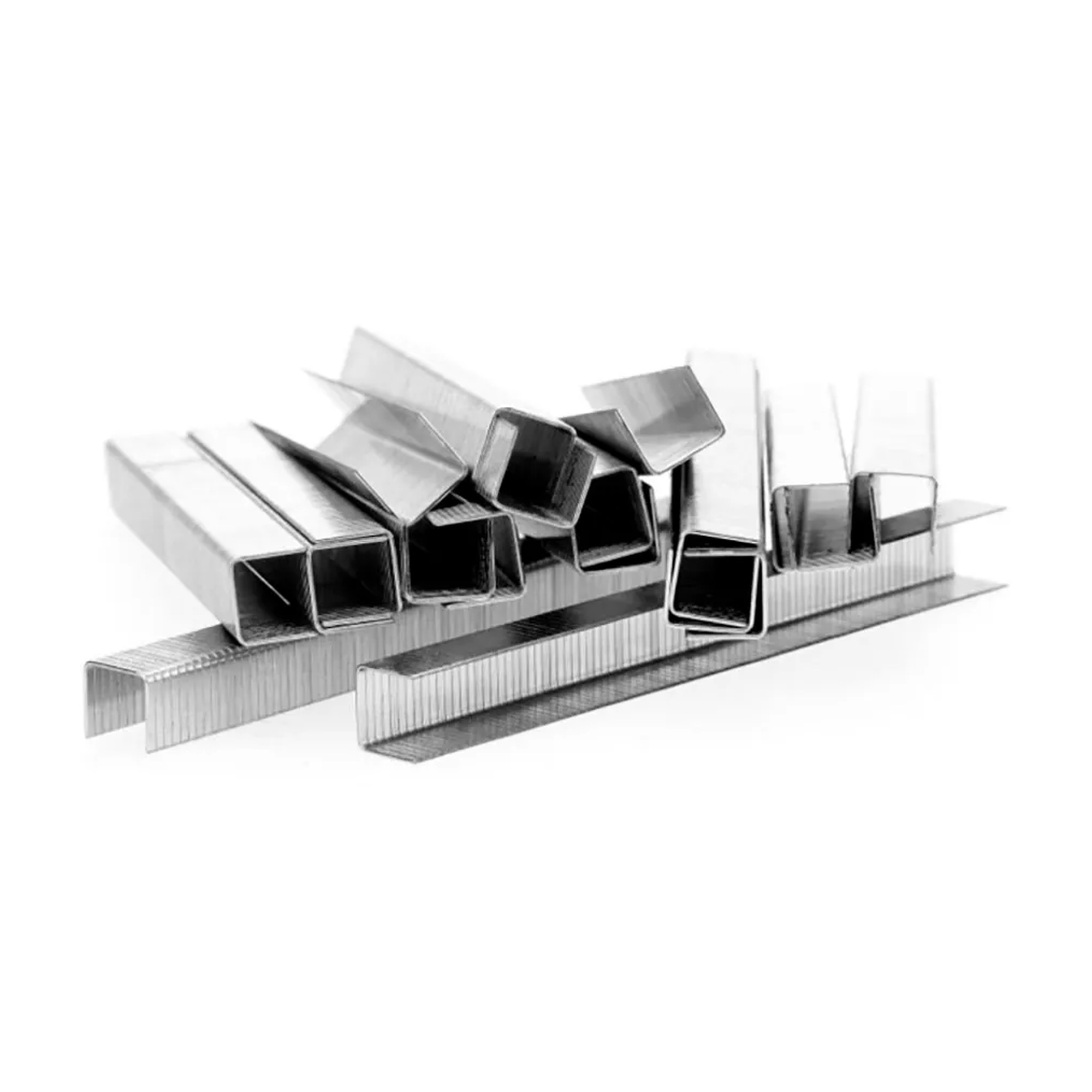 20 gauge galvanized steel fine wire staples with 3/8 inch crown and 3/8 inch leg length