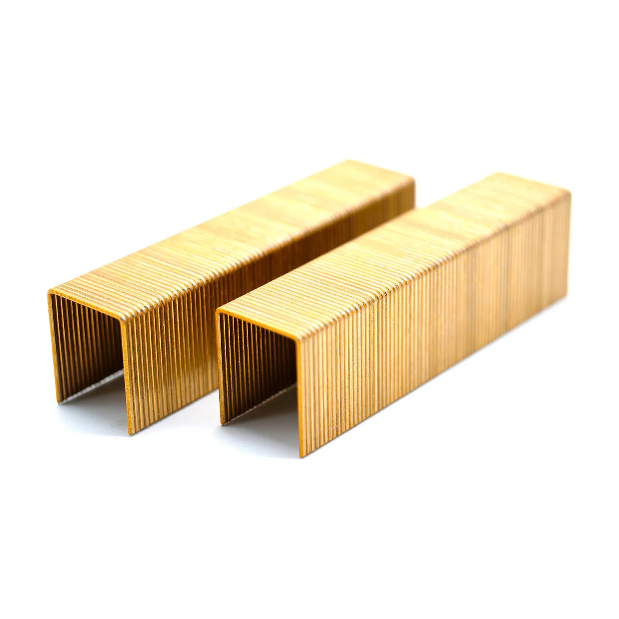 16-gauge galvanized steel wide crown staples with 1-inch crown and 1-inch leg length