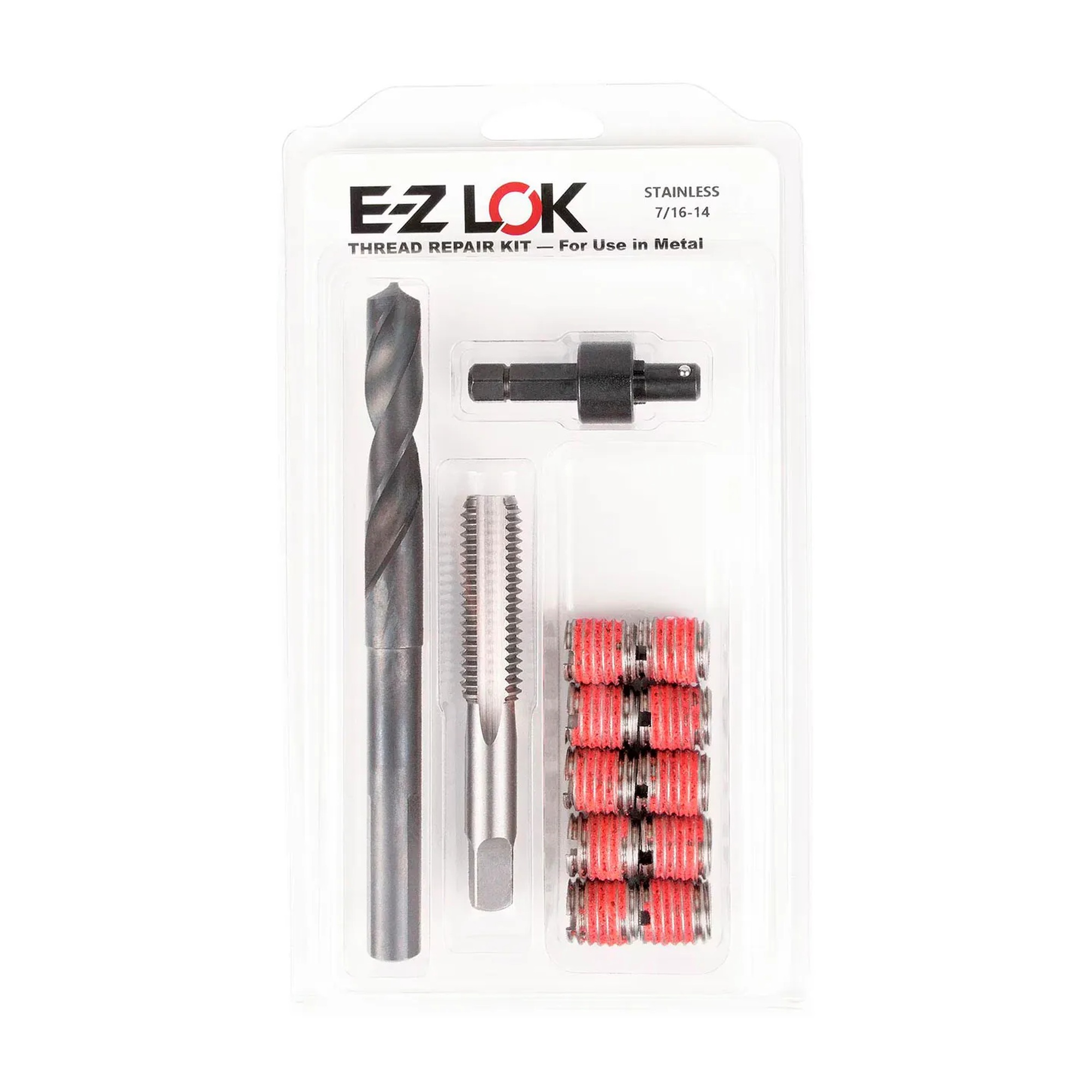 Stainless Steel Thread Repair Kit, 7/16-14 x 5/8-11