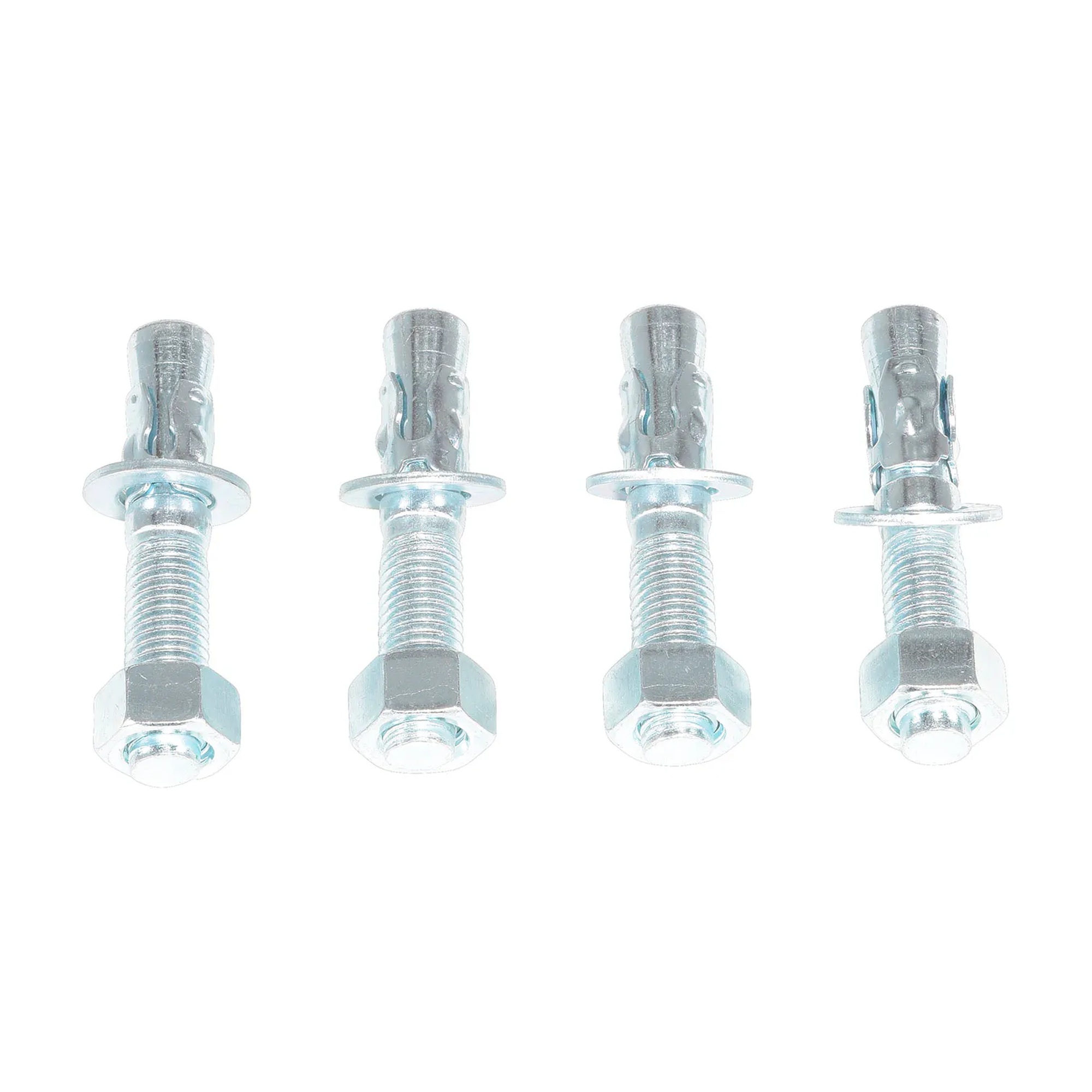 Zinc-plated steel concrete sleeve anchor bolts, 3/4 inch x 4 inch, 4-pack