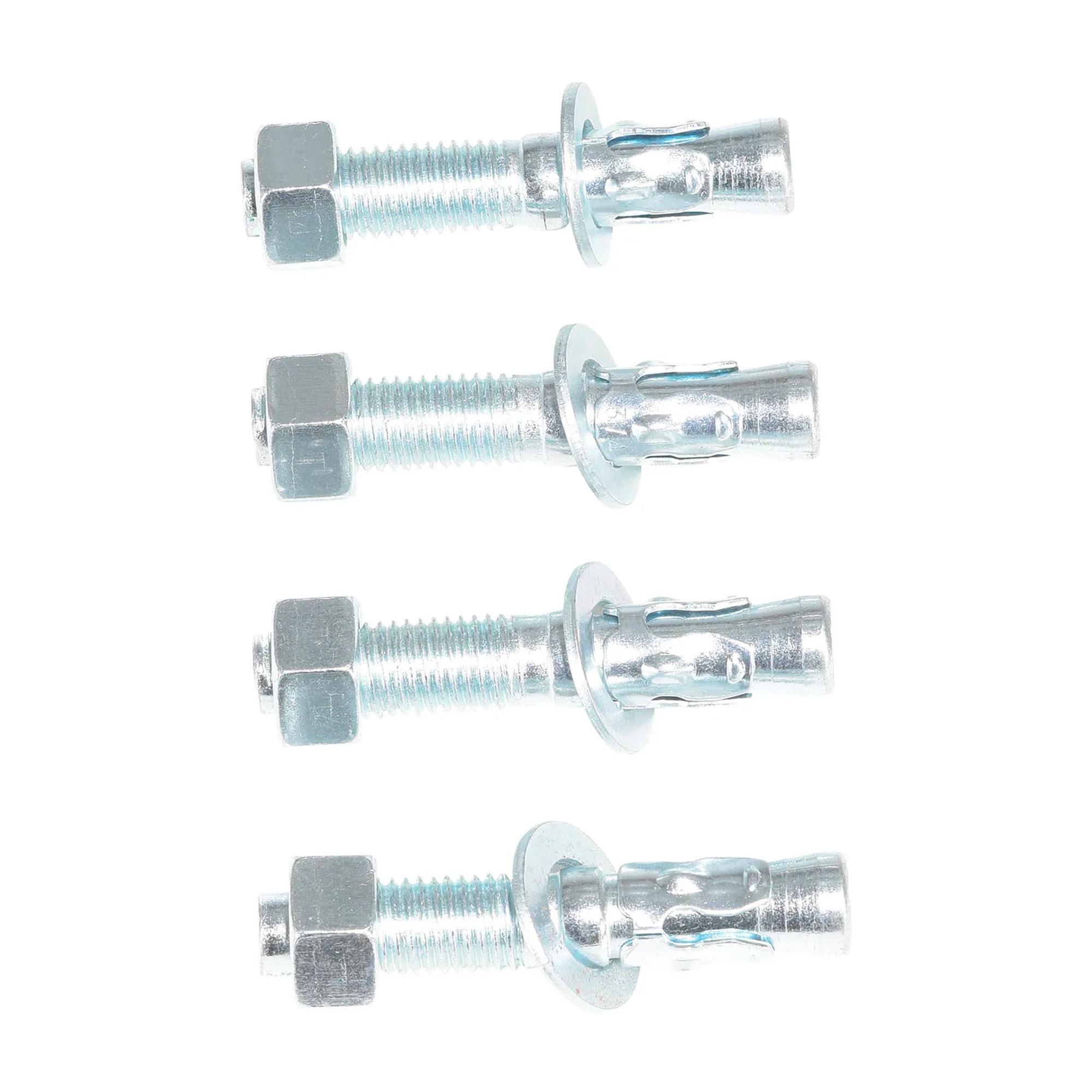 Zinc-plated steel concrete sleeve anchor bolts, 3/4 inch x 4 inch, 4-pack