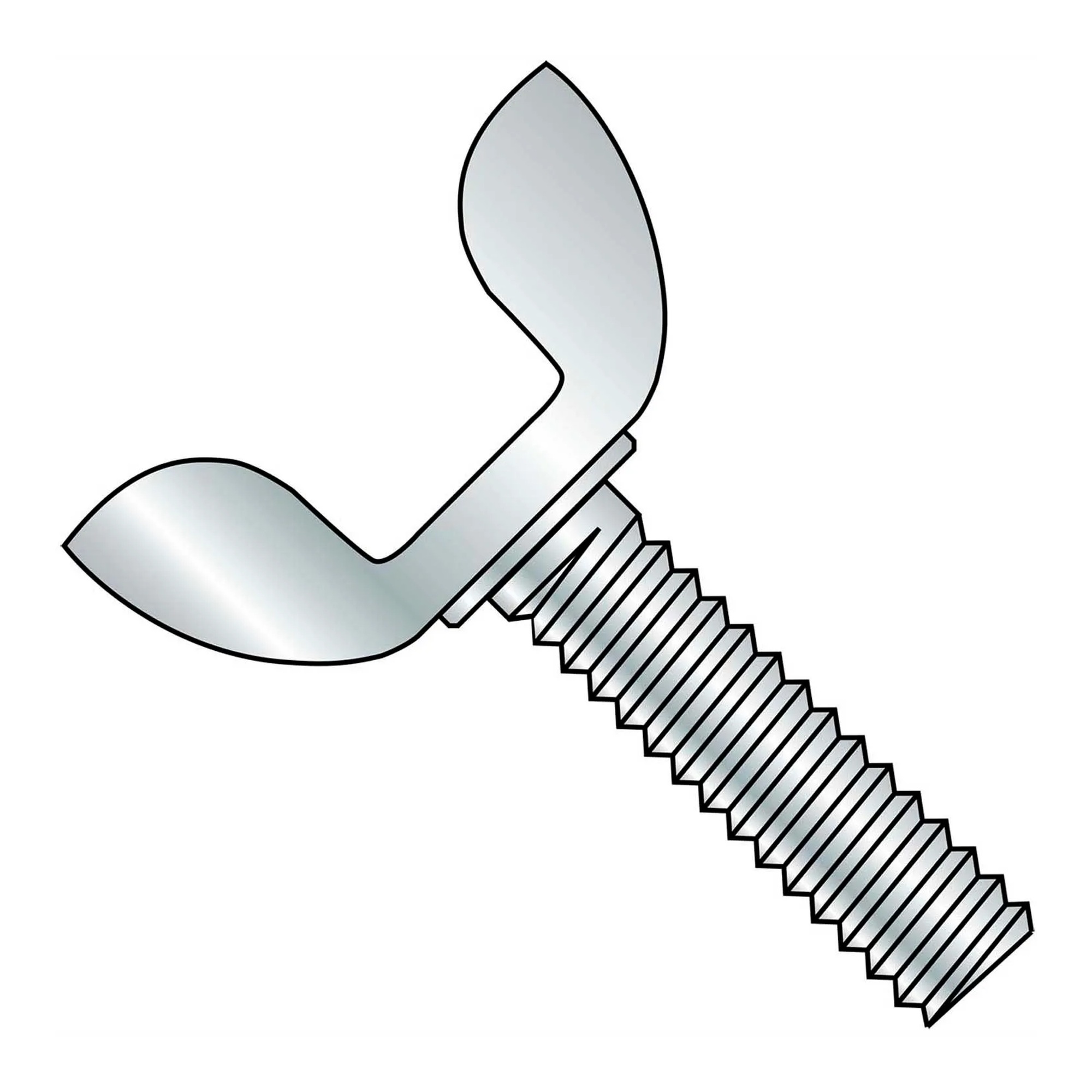 1/4-20 x 1/2 in. Type D Stamped Steel Zinc Wing Screws, Pack of 200