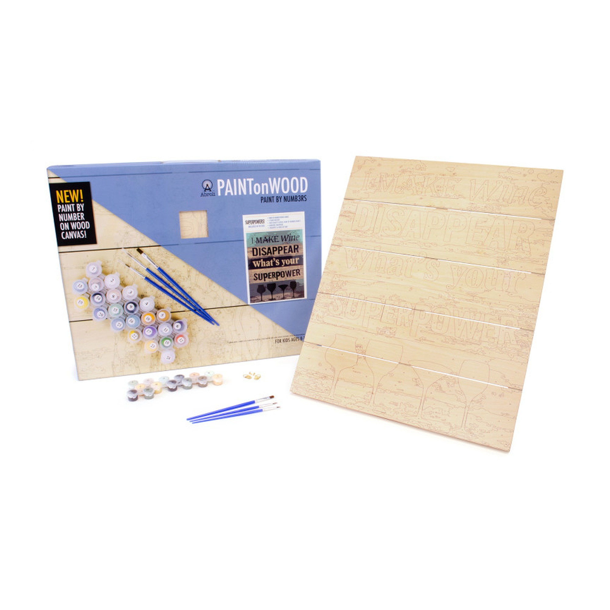 Large Superpower Paint-by-Number Wood Art Kit