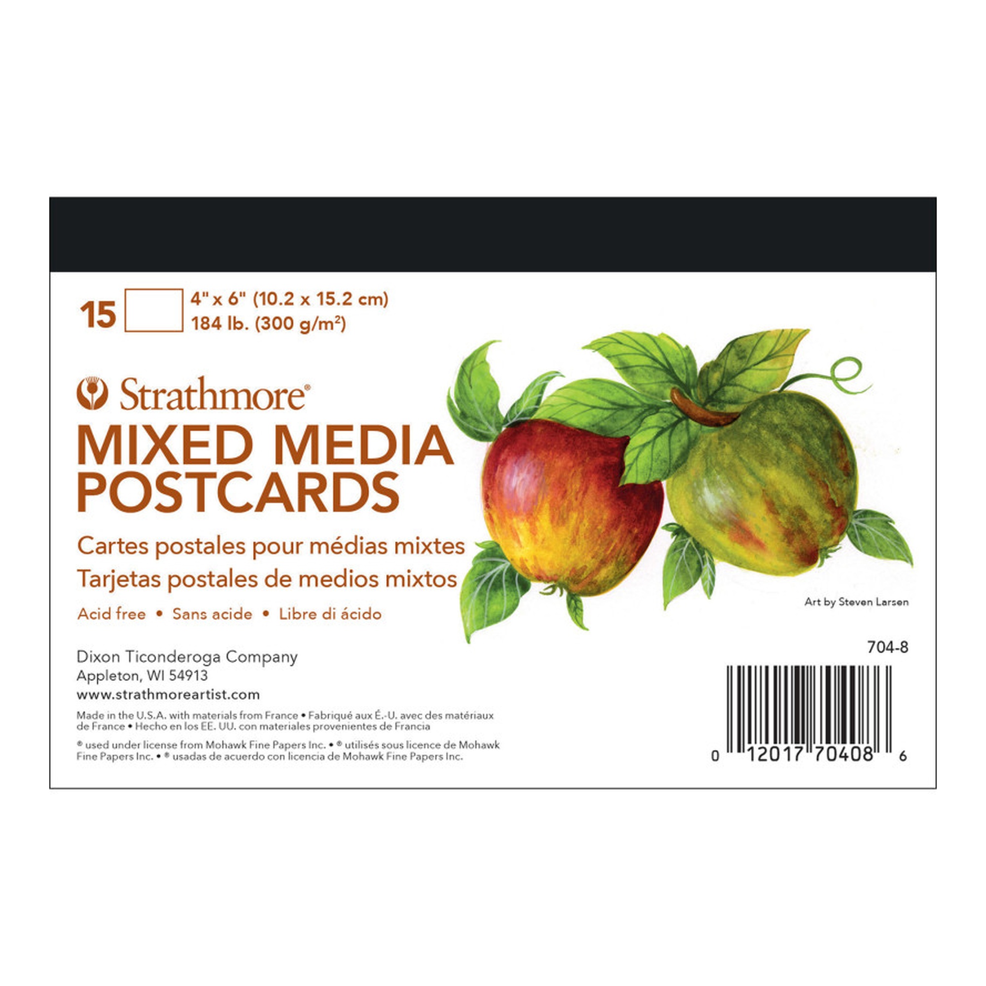 400 Series Mixed Media Postcards, 4 x 6 in., White, 15 Pack