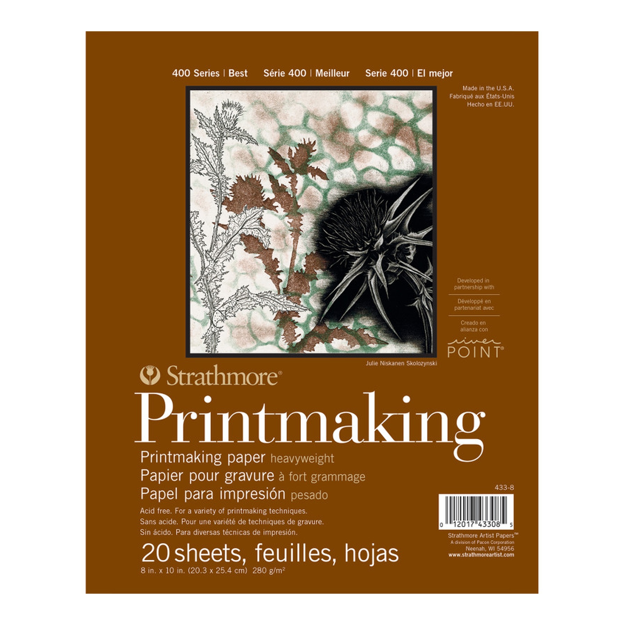 Heavyweight Printmaking Paper Pad, 8 x 10 in., 20 Sheets