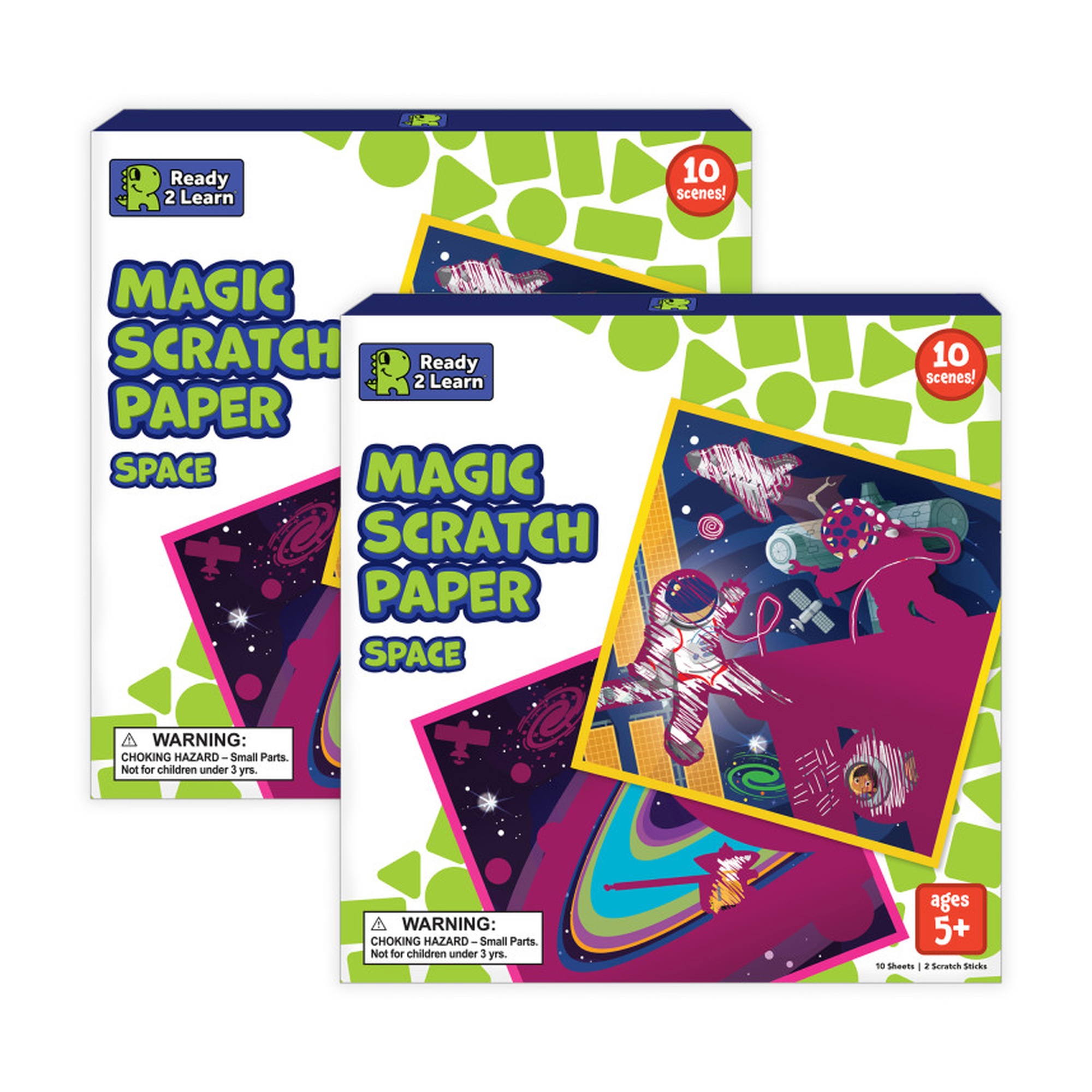 Space Scratch Art Activity Sets, 10 Boards per Set, 2 Sets