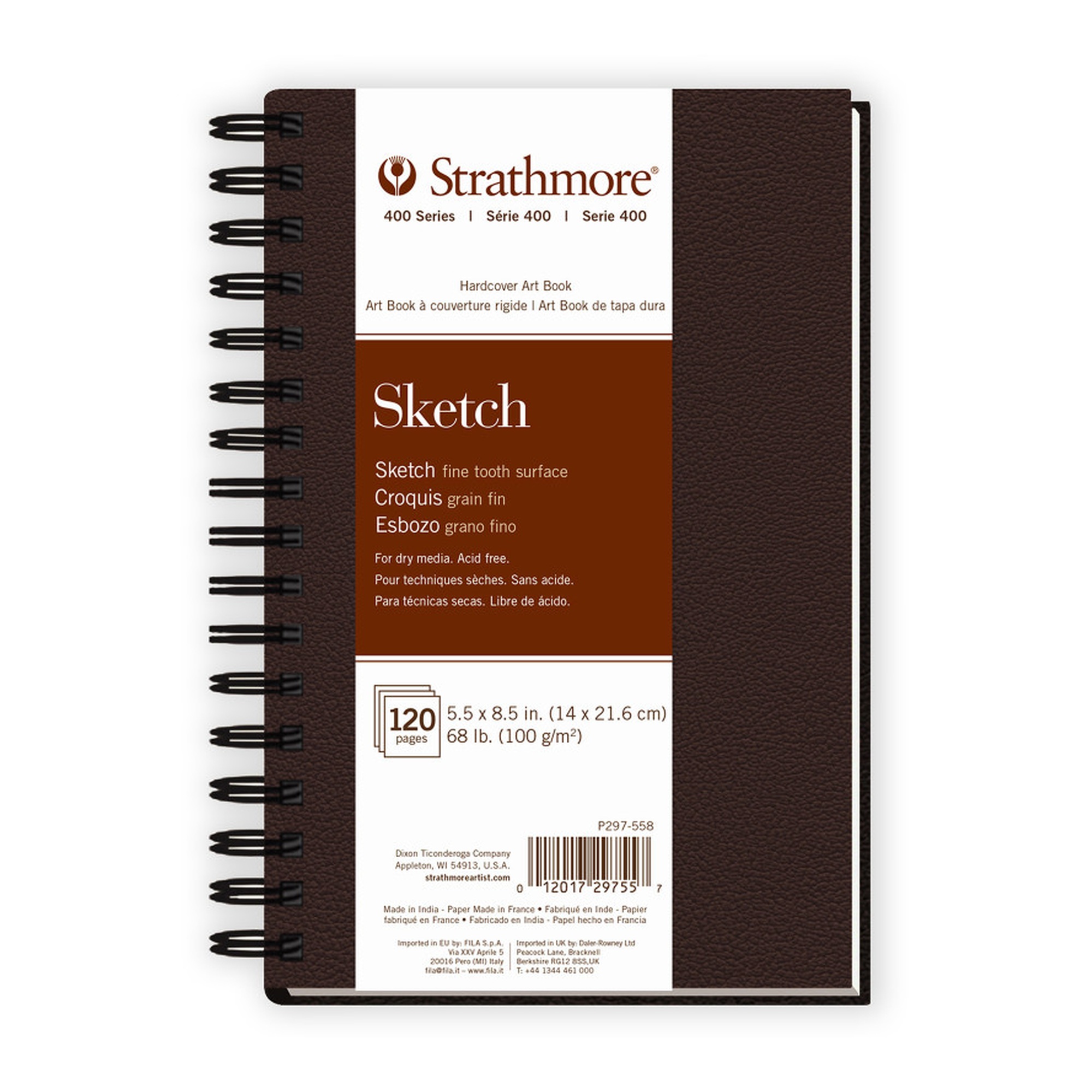 400 Series Side-Wire Sketch Art Book, 5.5 x 8.5 Inches