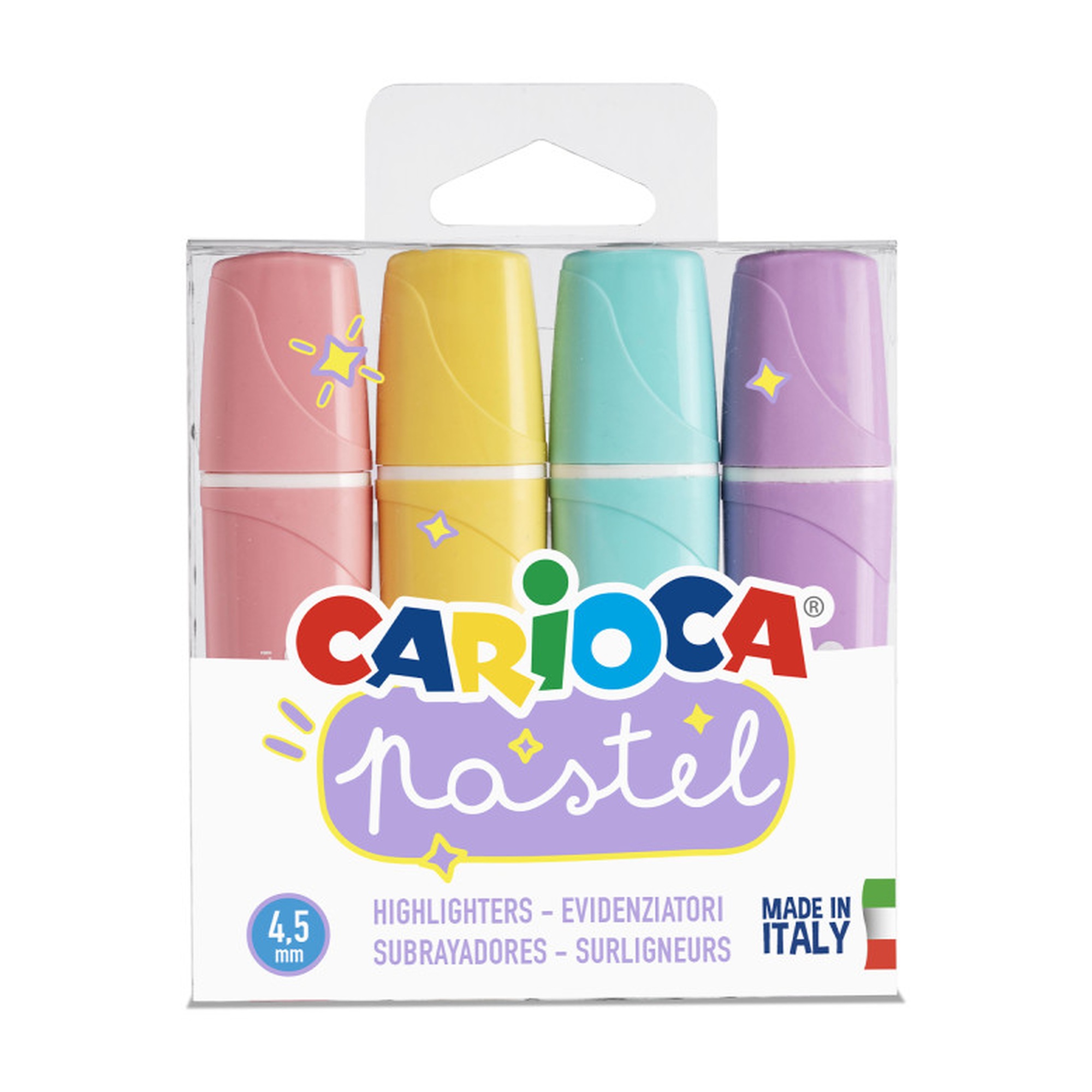 Pastel Washable Highlighters, 4-Pack