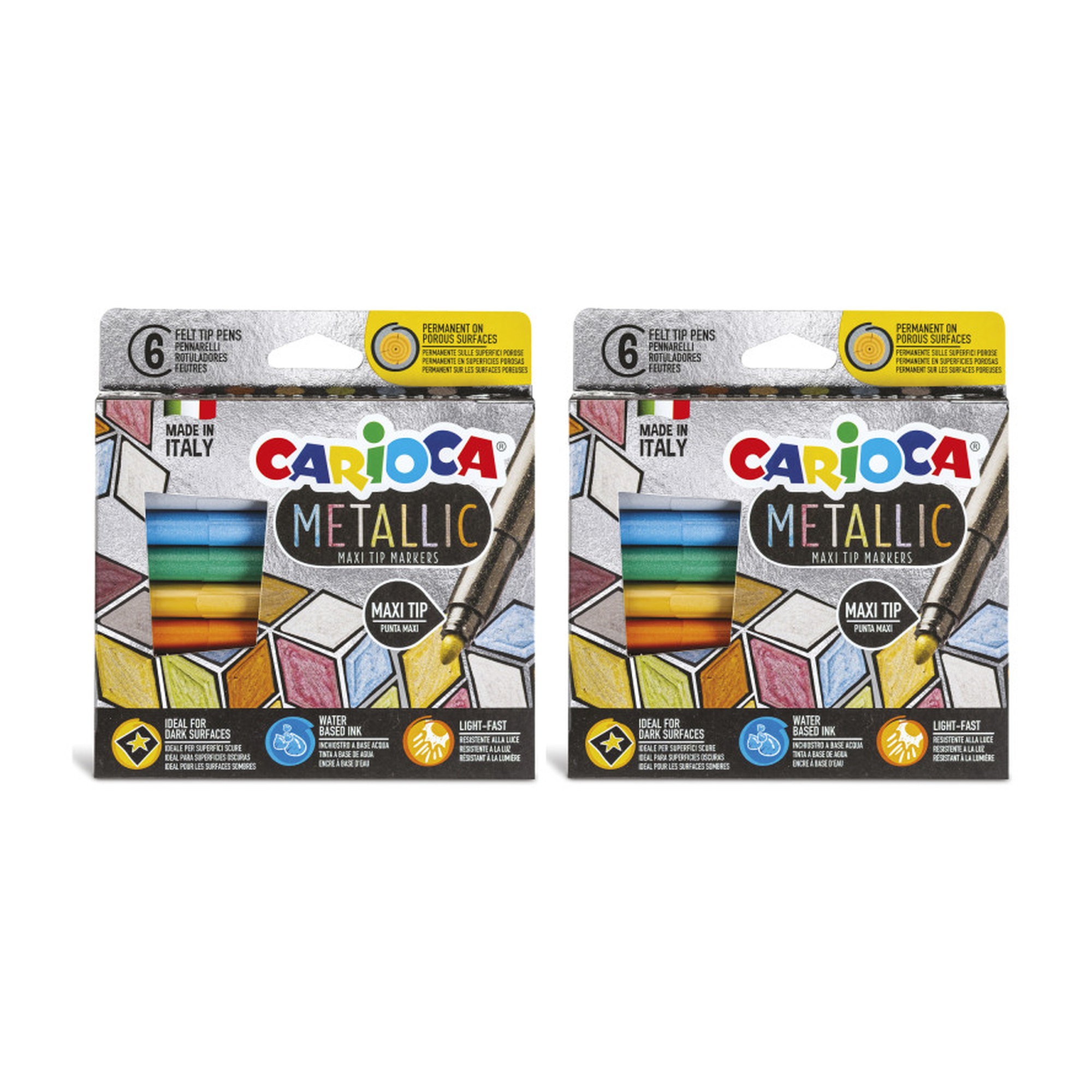 Metallic Maxi Tip Markers, 12 Count