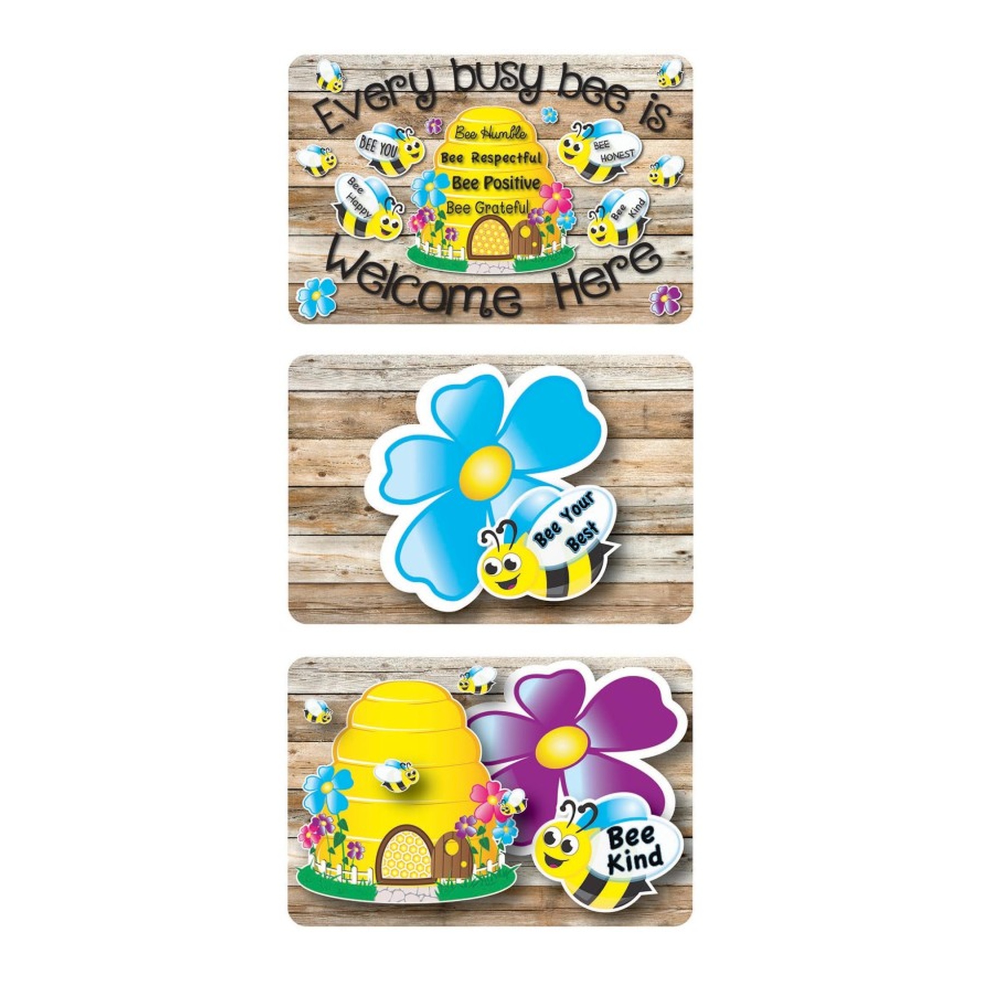 Bee-Themed Magnetic Whiteboard Erasers, 3-Pack