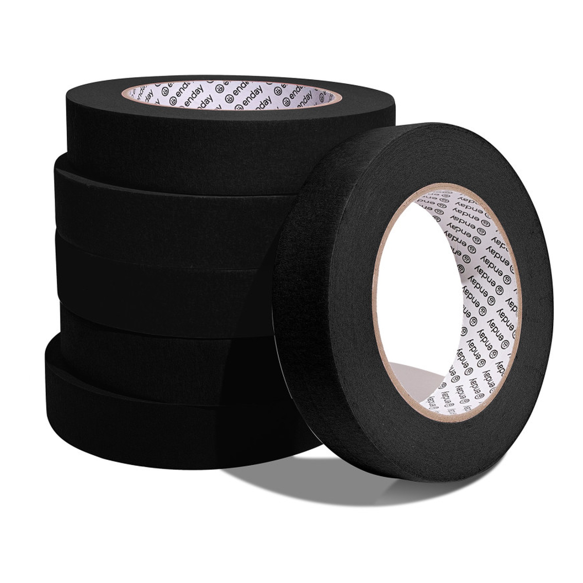 Black Masking Tape, 1 in. x 60 yd., 6-Pack