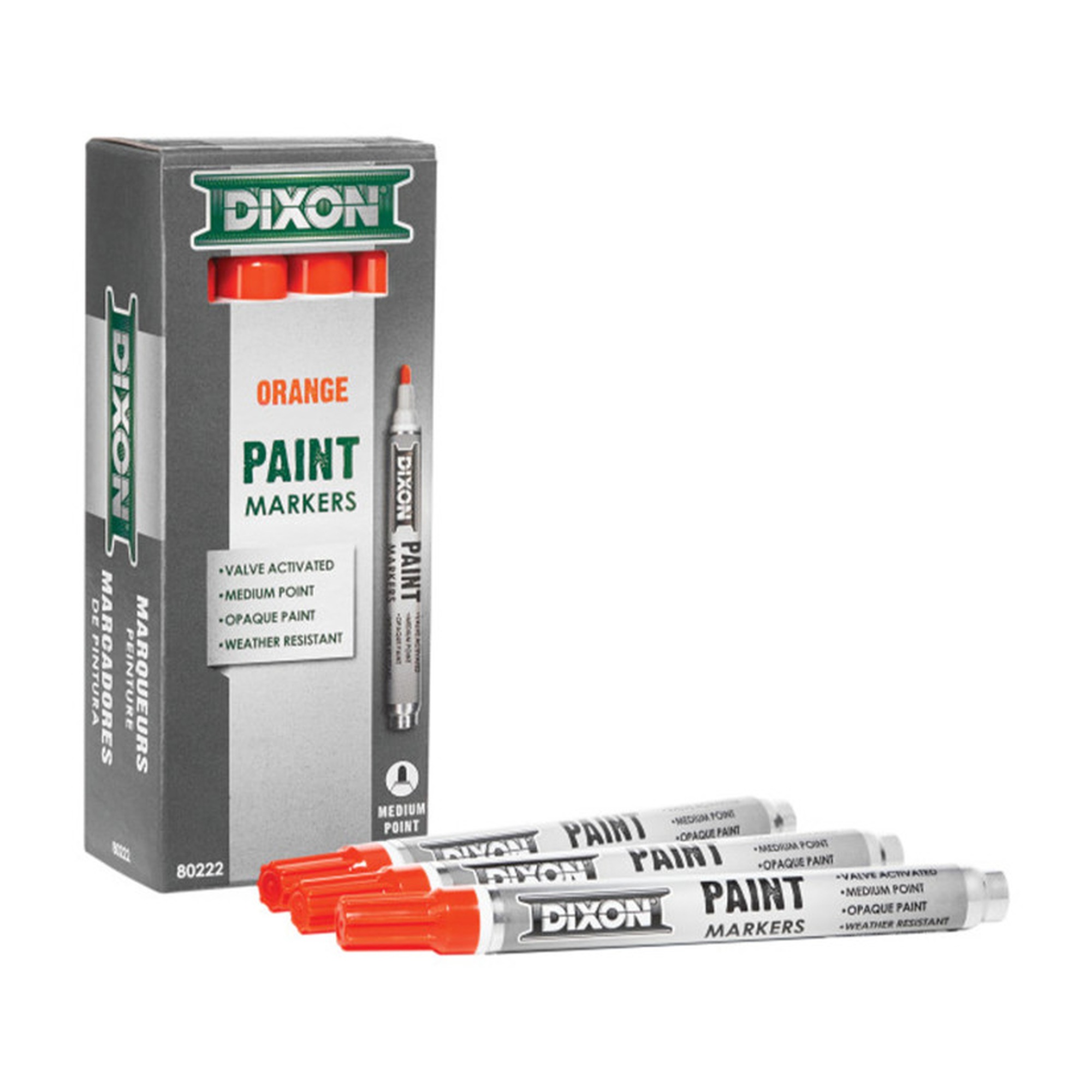 Orange Medium-Tip Paint Markers, 12-Pack