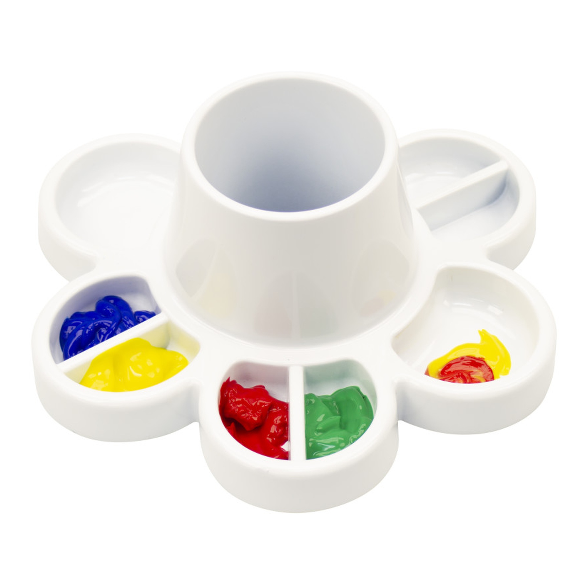 White Paint and Water Cup Set, 6-Pack