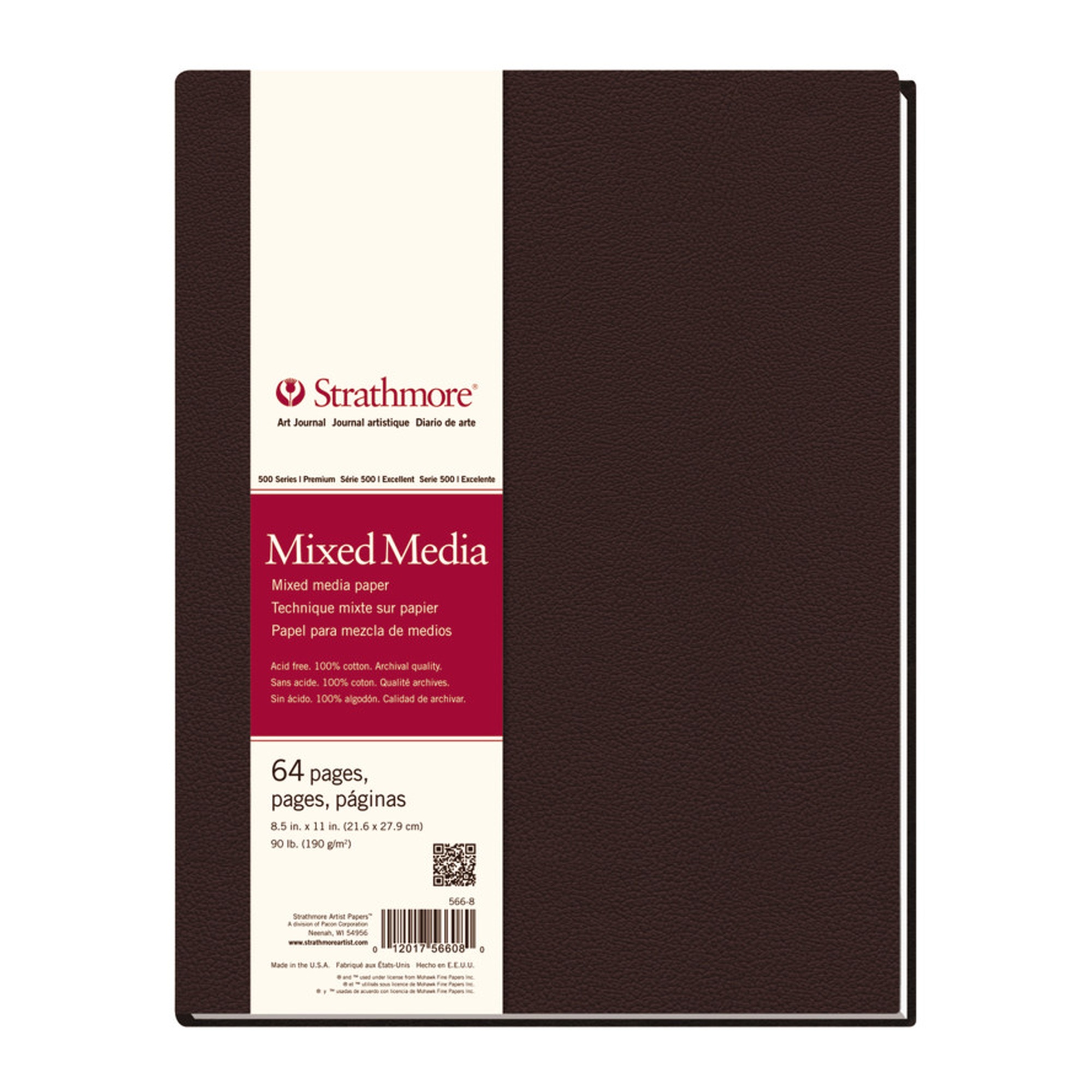 500 Series Hardbound Mixed Media Art Journal, 8.5 x 11 in., 64 Sheets