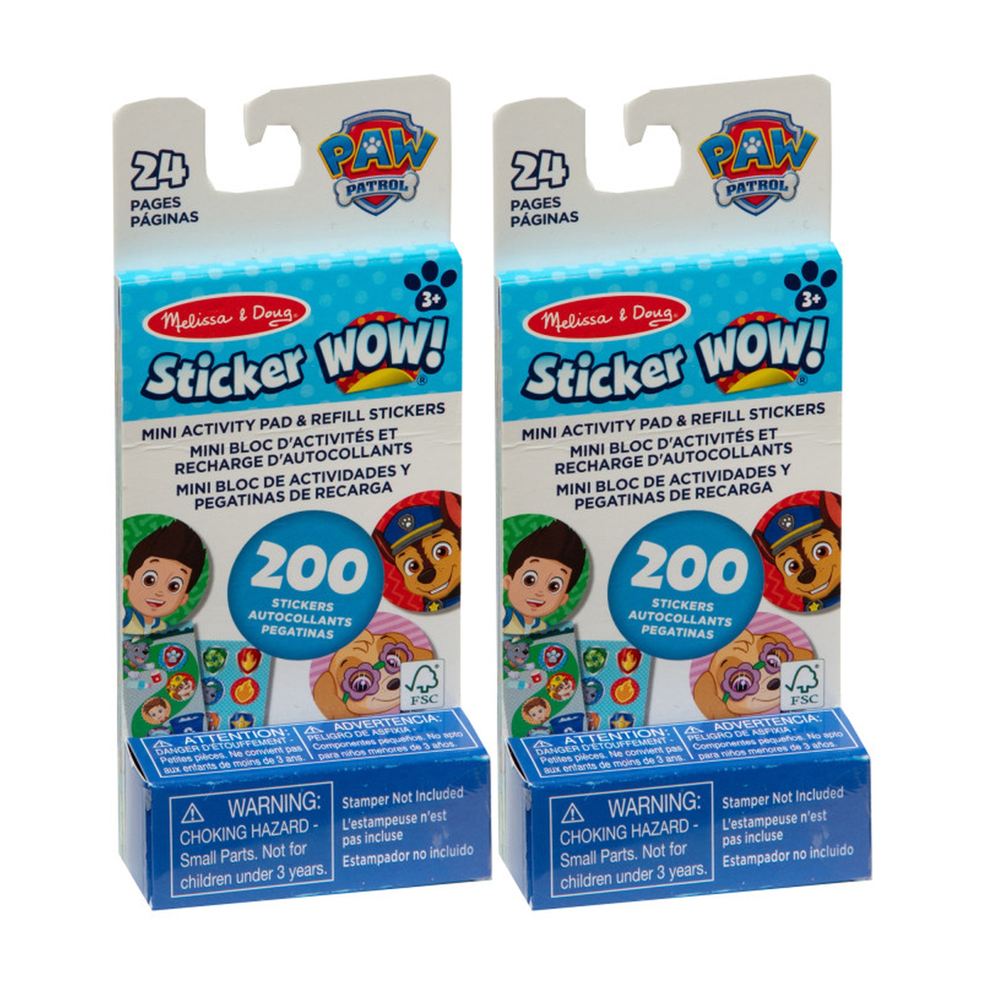 PAW Patrol Sticker WOW! Activity Pad Bundle, 2 Sets