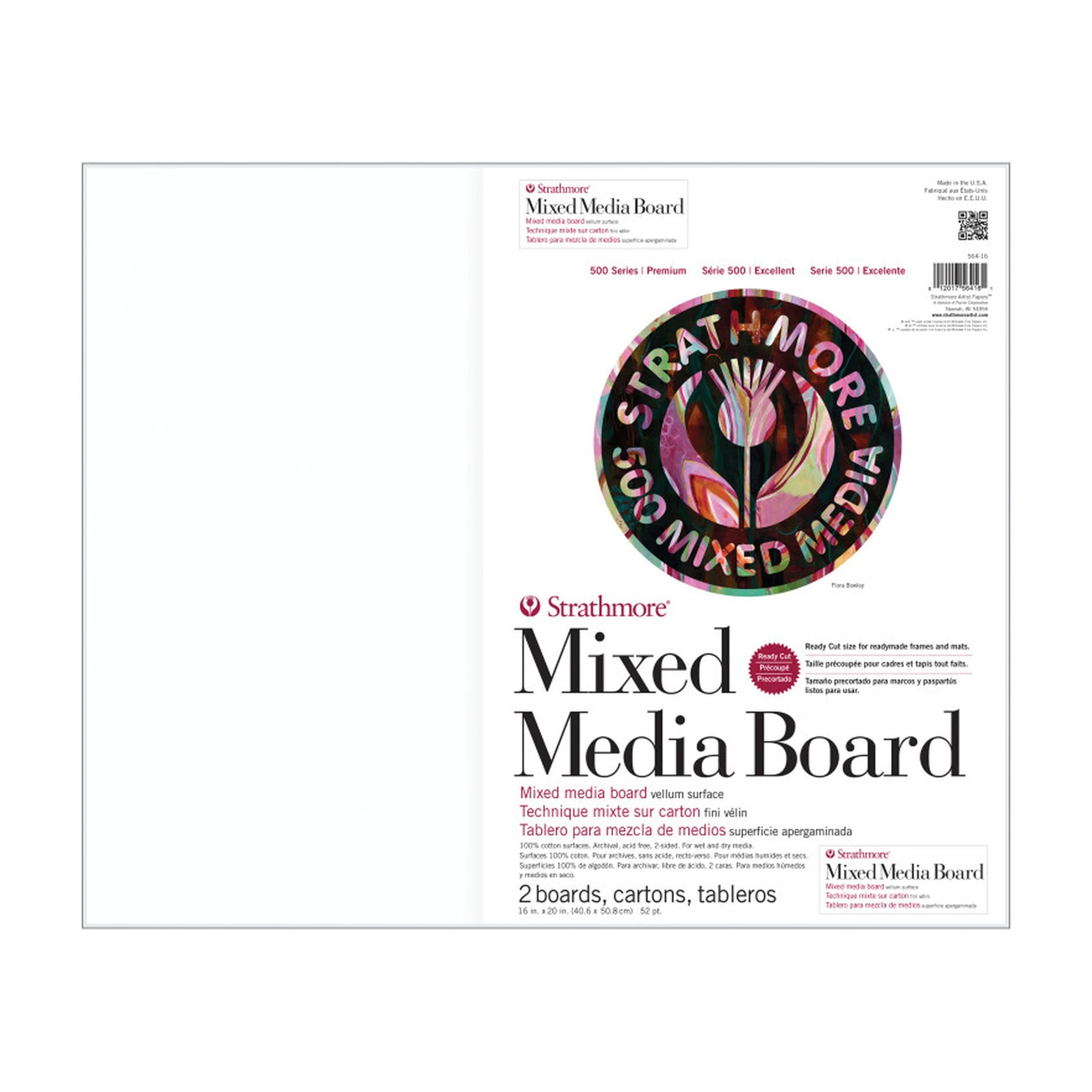 Mixed Media Art Board Pack, 16 x 20 in, 2 Sheets