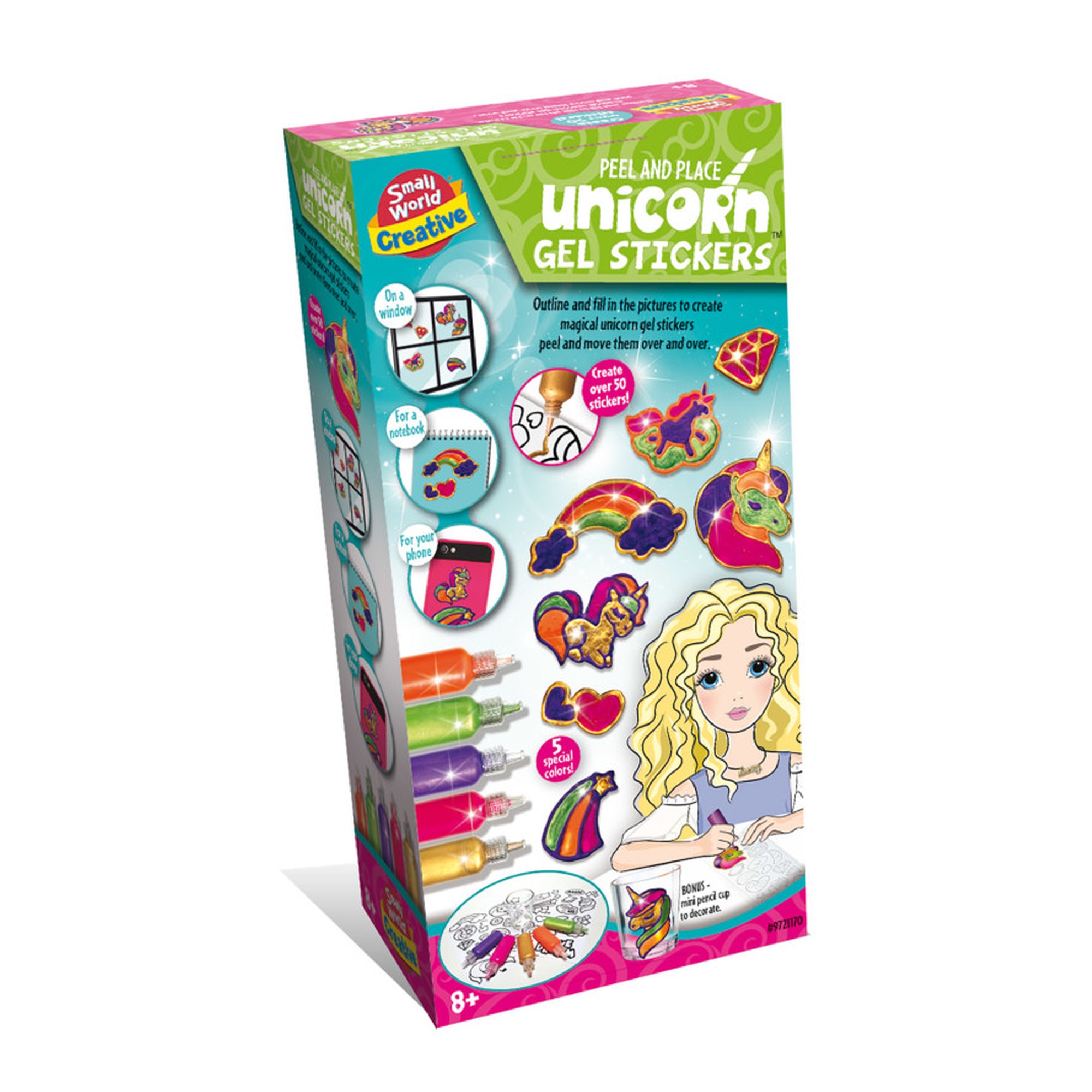 Unicorn Peel-and-Place Gel Stickers Craft Kit