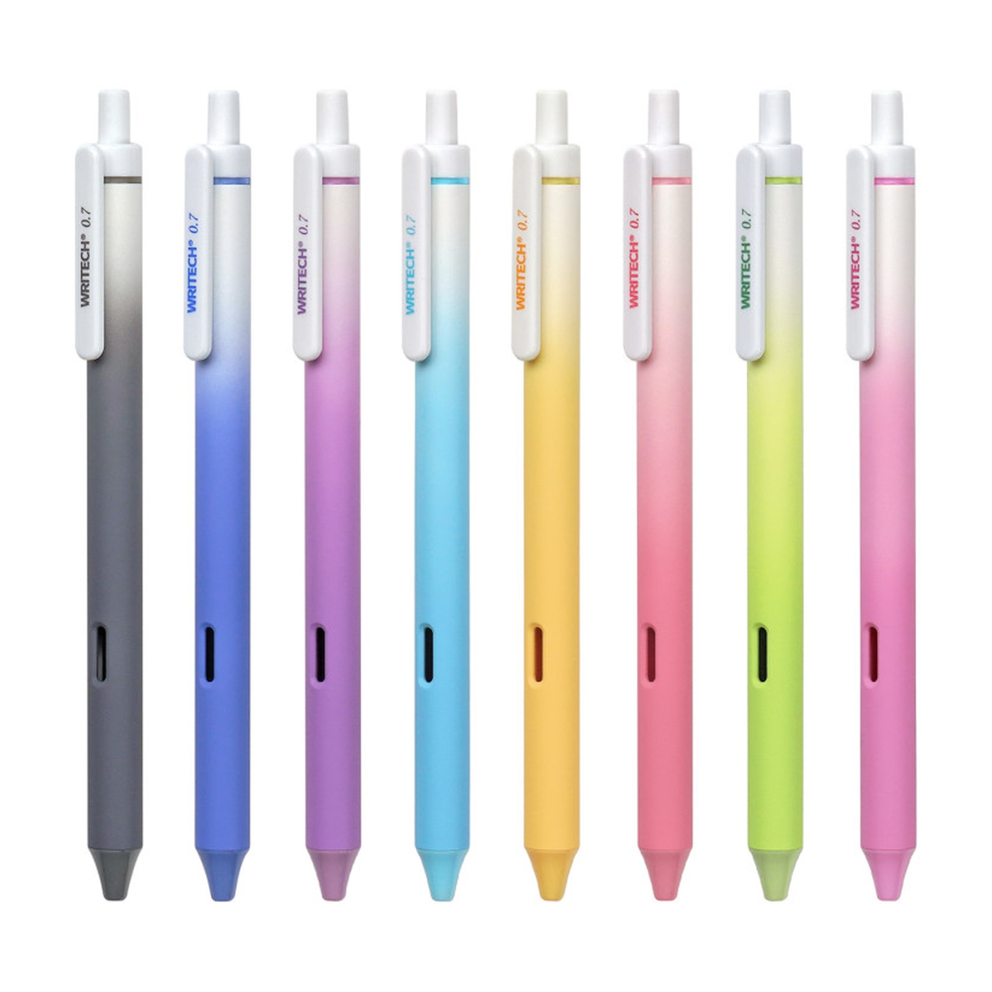 Ombre Retractable Gel Pens, Assorted Ink Colors, 0.7 mm, 4 Pack