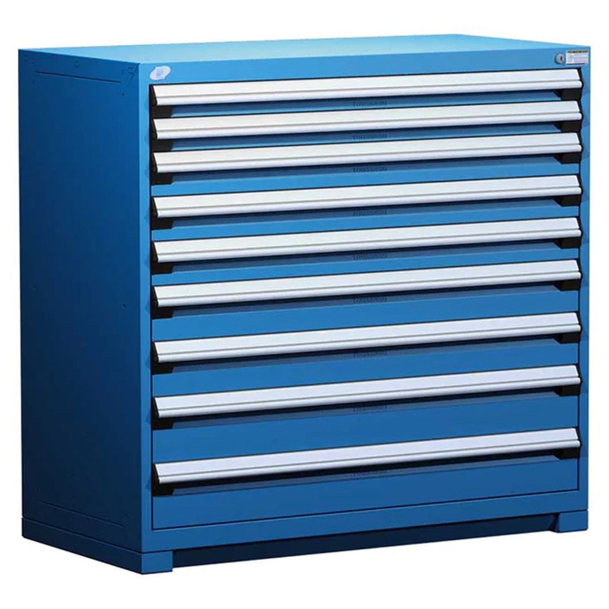 9-Drawer Heavy-Duty Modular Cabinet, 48"W x 24"D x 46"H - With Dividers - Drawer heights: 2 3"H, 3 4"H, 2 5"H, 2 6"H